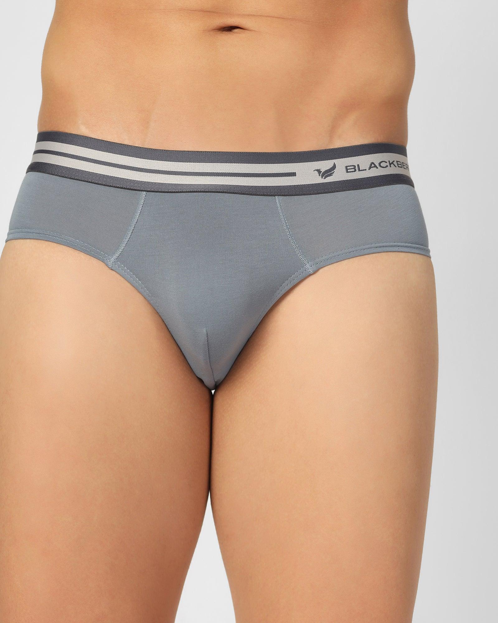 Cotton Dusk Blue Solid Brief - New Broc - Image 7