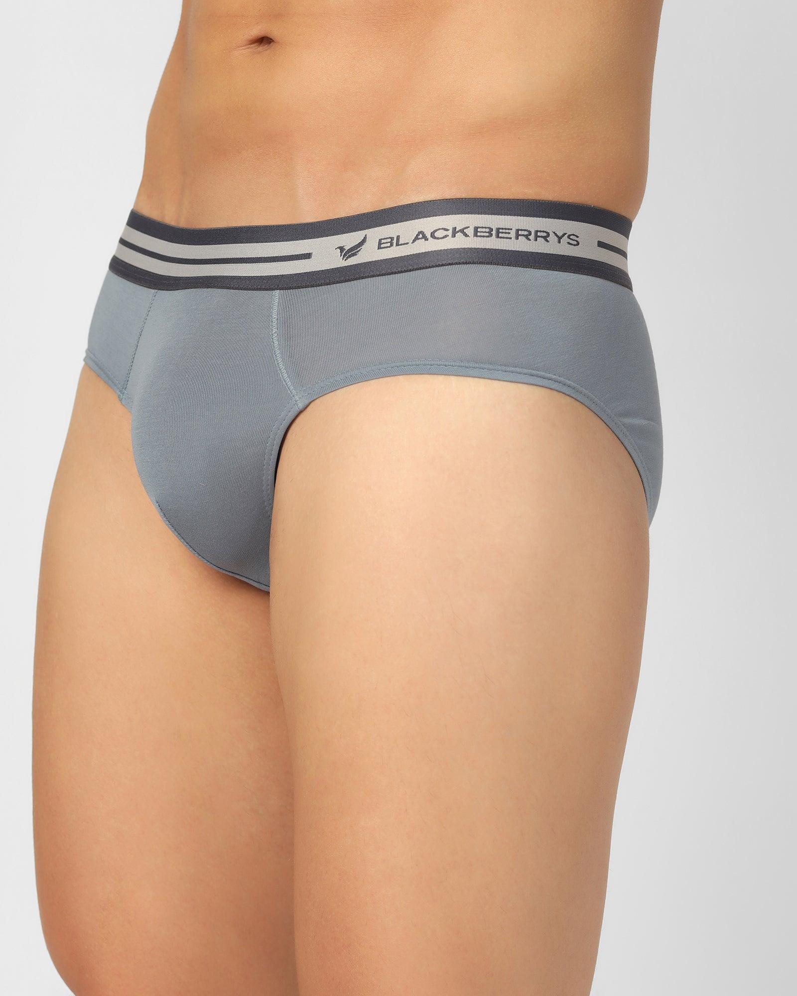Cotton Dusk Blue Solid Brief - New Broc - Image 8