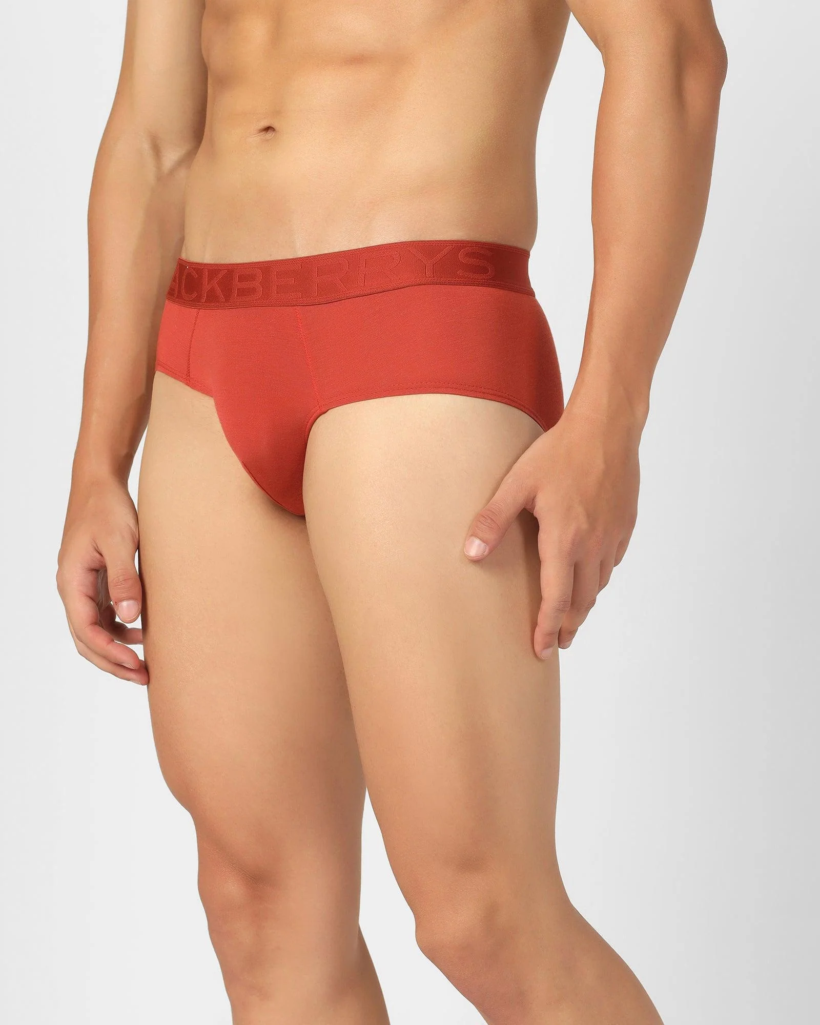 Red Orange Solid Brief - Russel - Image 4