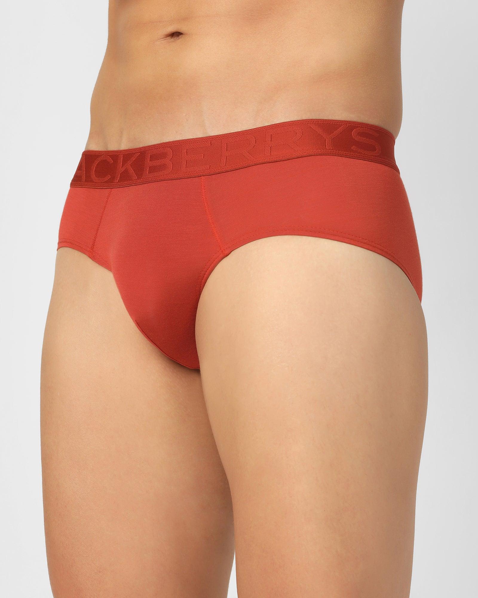 Red Orange Solid Brief - Russel - Image 8