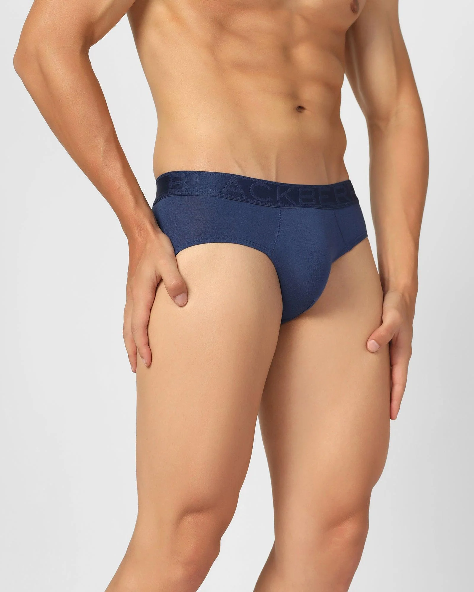 Royal Blue Solid Brief - Russel - Image 3