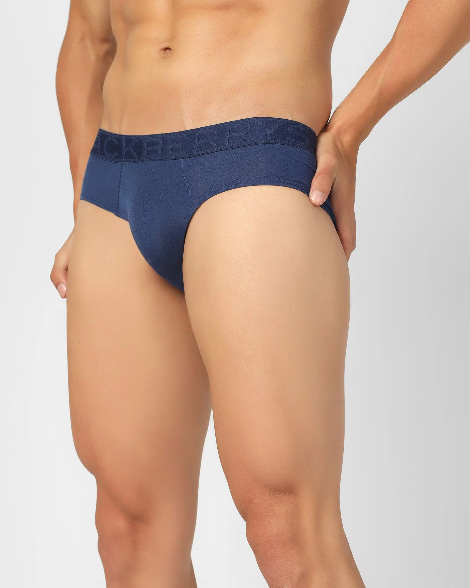Royal Blue Solid Brief - Russel - Image 4