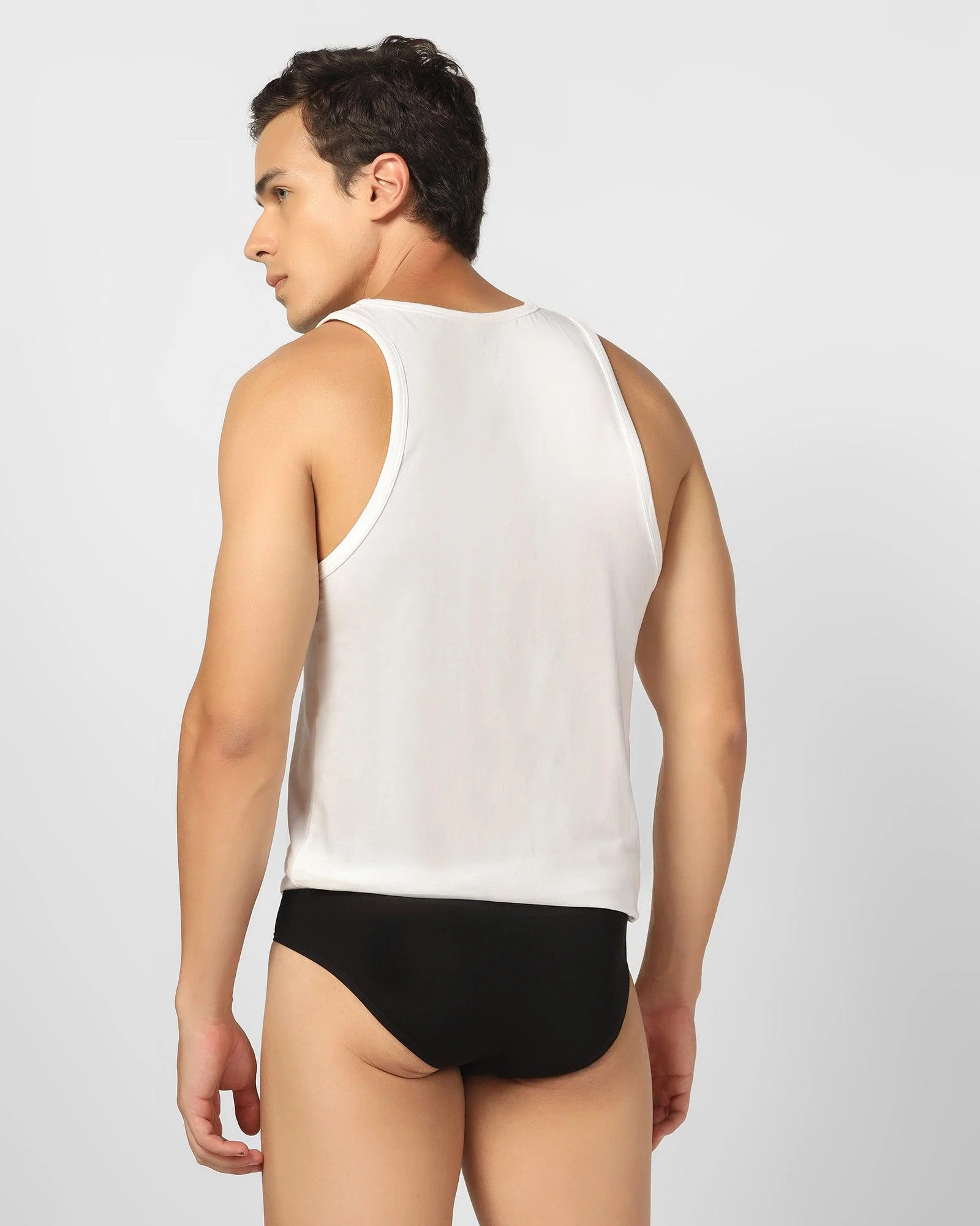 Cotton White Solid Vest - New Bancas - Image 2