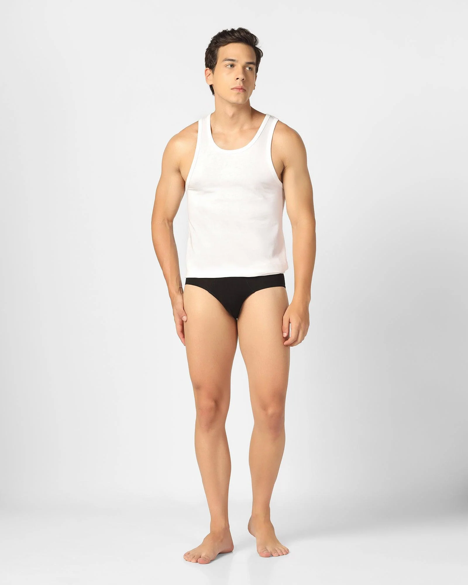 Cotton White Solid Vest - New Bancas - Image 3