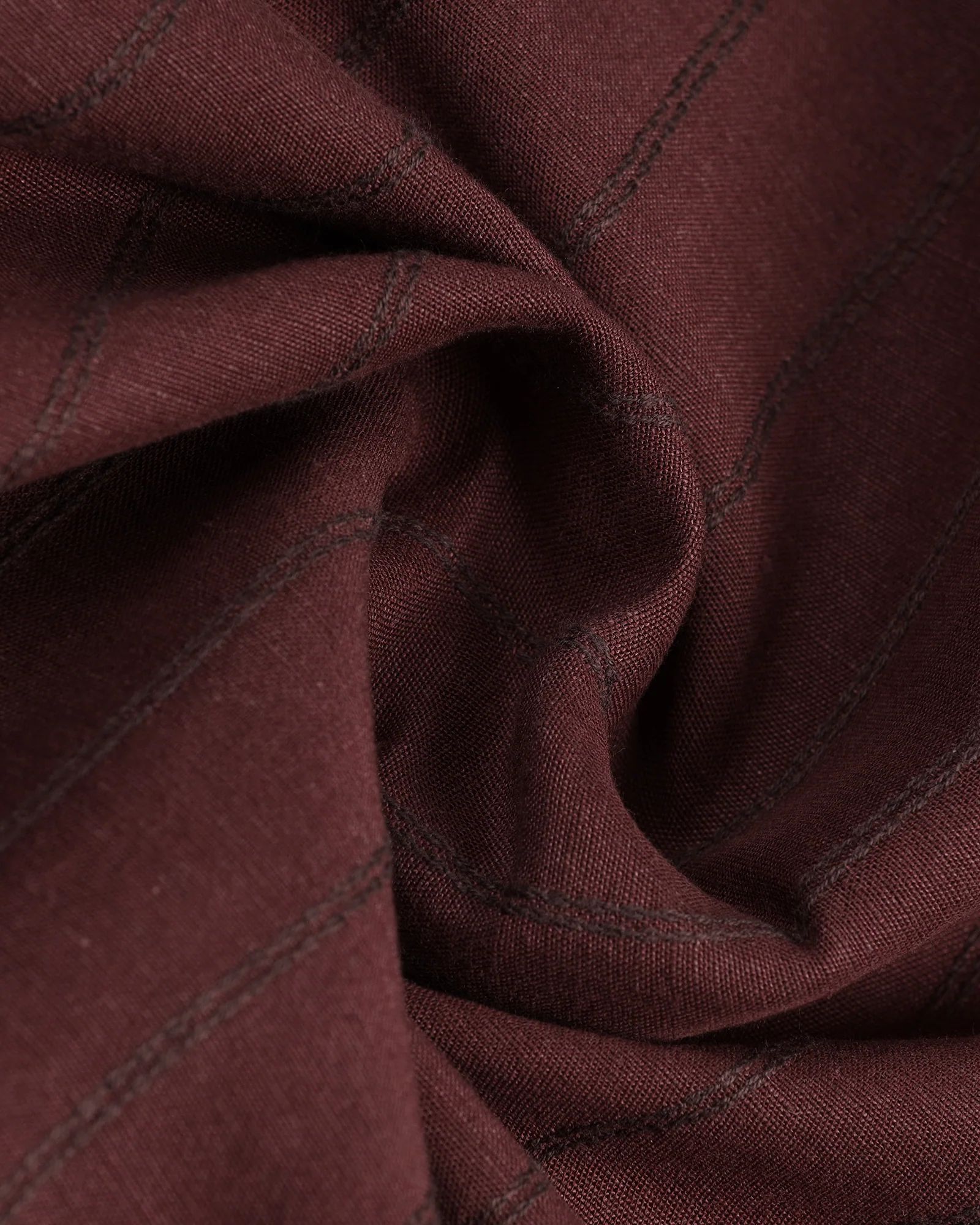 Rust Linen Stripe Shirt - Raydon - Image 6