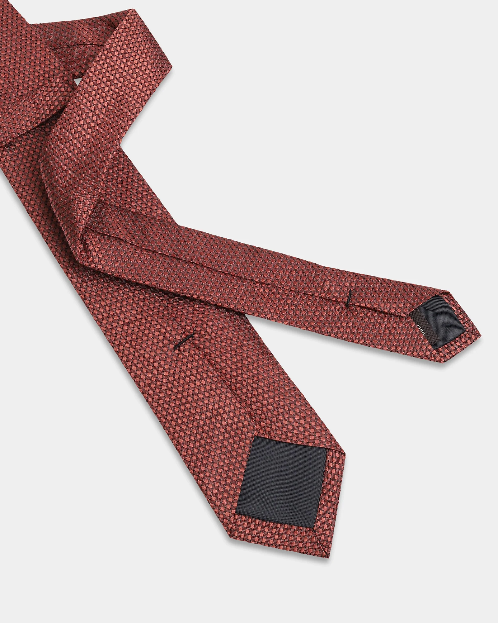 Rust Silk Jacquard Tie - Aglow - Image 3