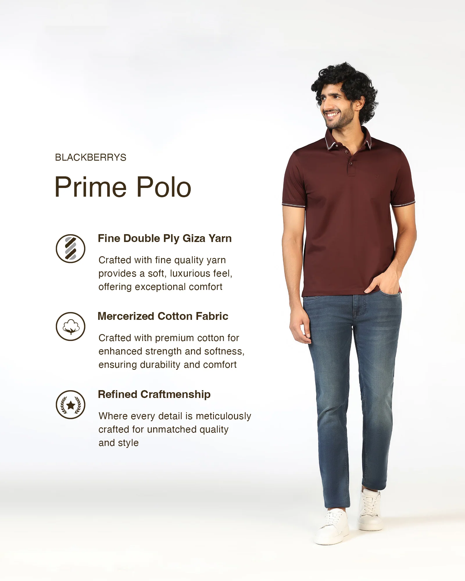 Rust Solid Polo - Mond - Image 3