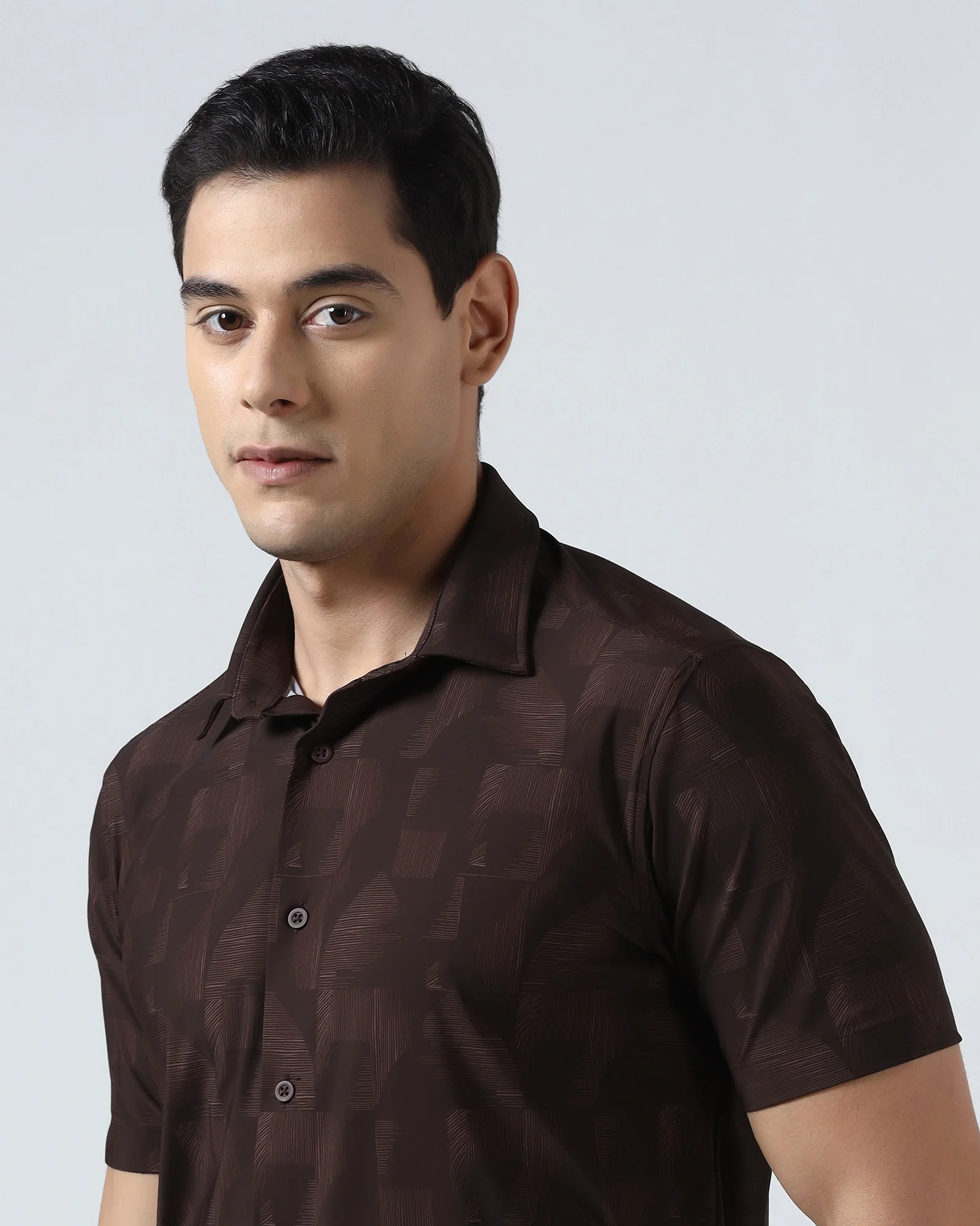 Rust Half Sleeve TechPro Printed Shirt - Median - Image 4