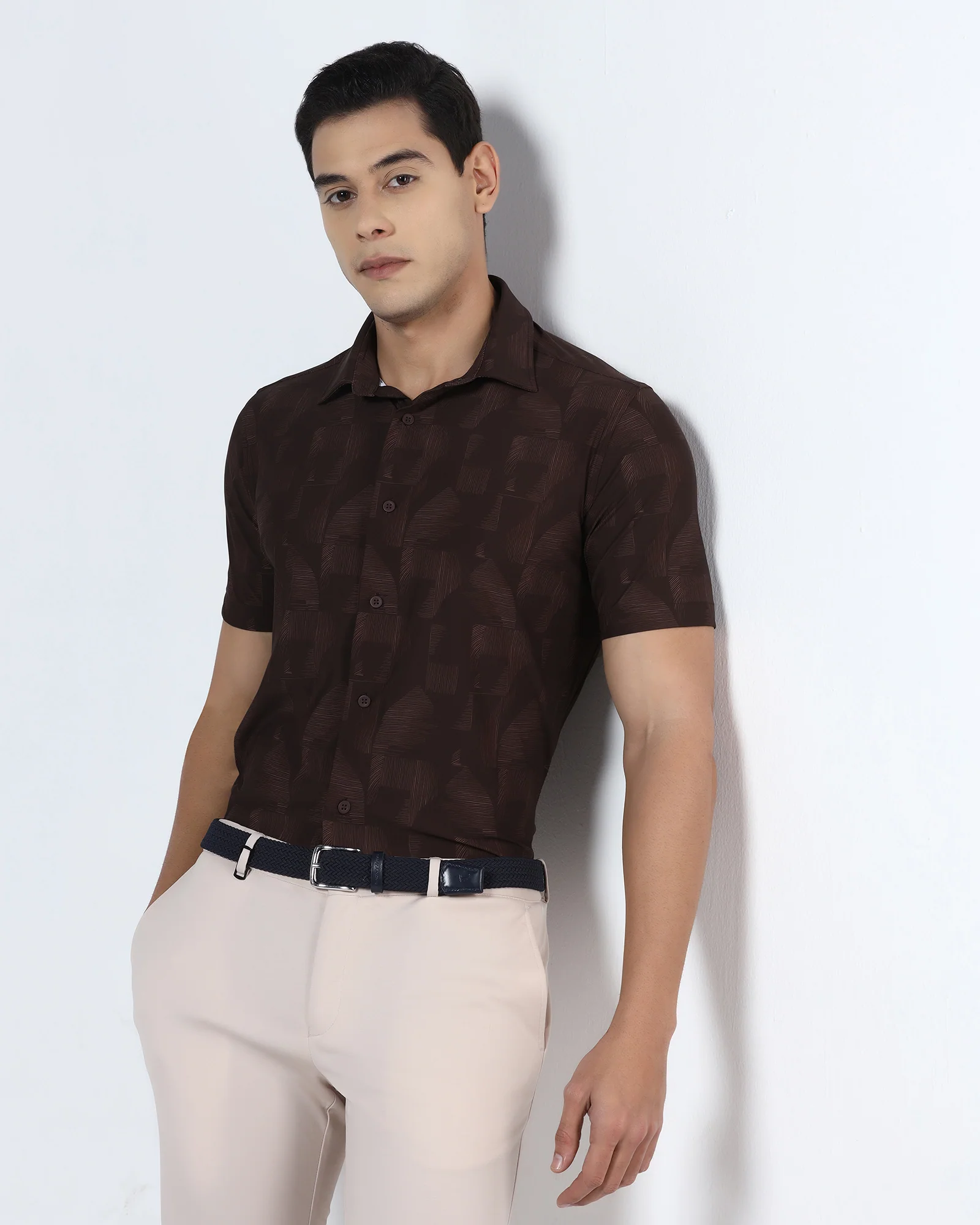 Rust Half Sleeve TechPro Printed Shirt - Median - Image 7