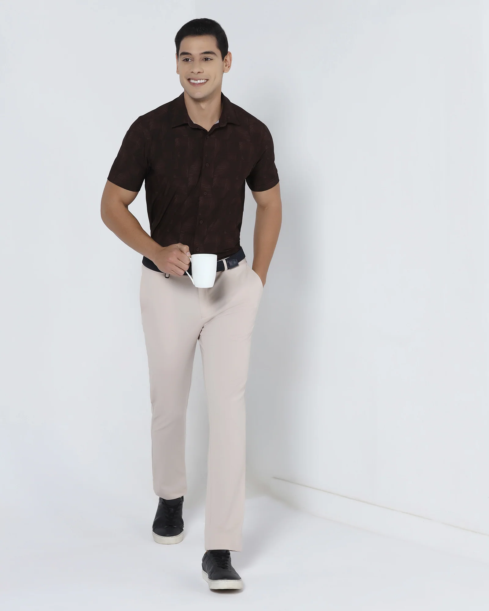 Rust Half Sleeve TechPro Printed Shirt - Median - Image 8