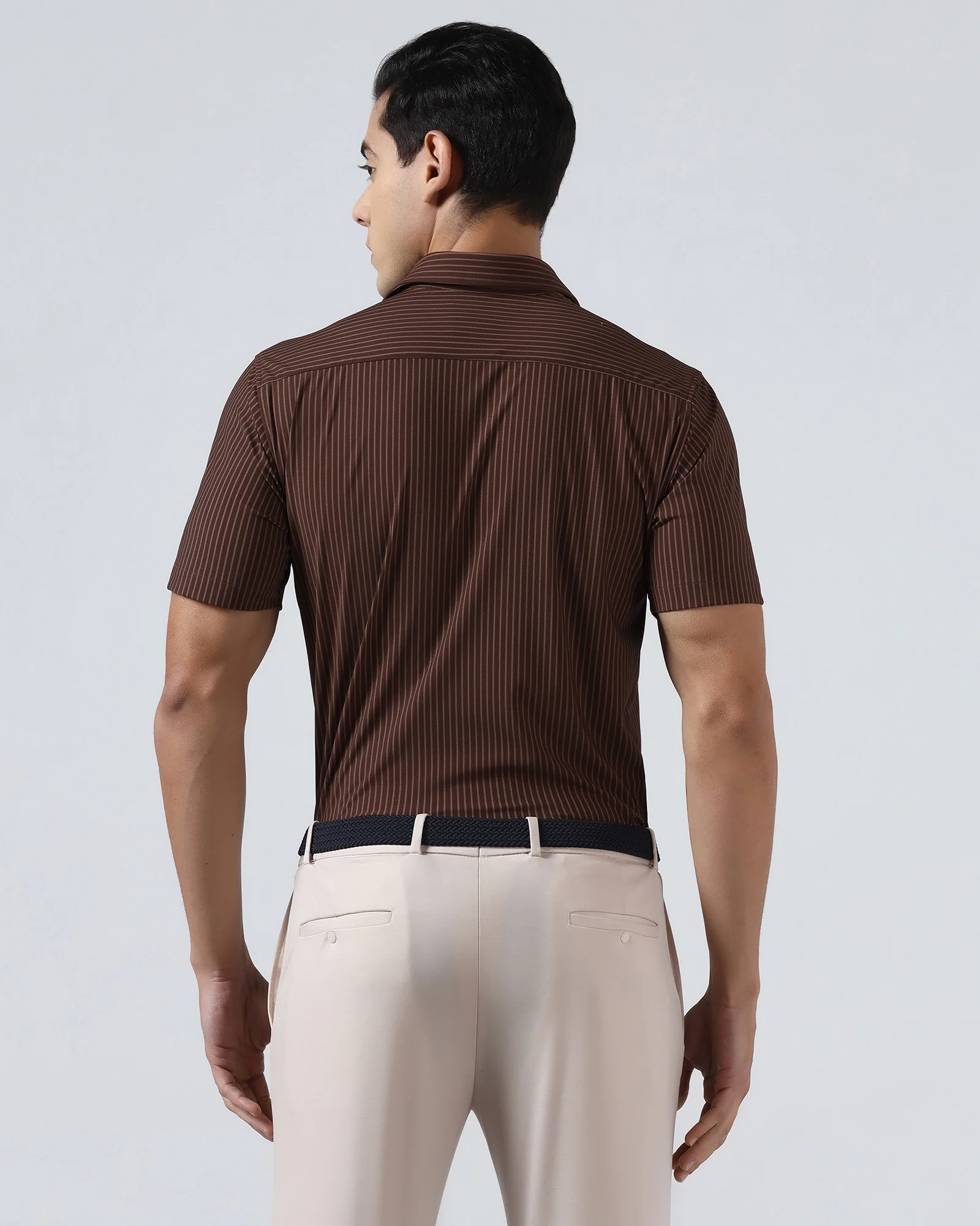Rust Half Sleeve TechPro Stripe Shirt - Inertia - Image 2
