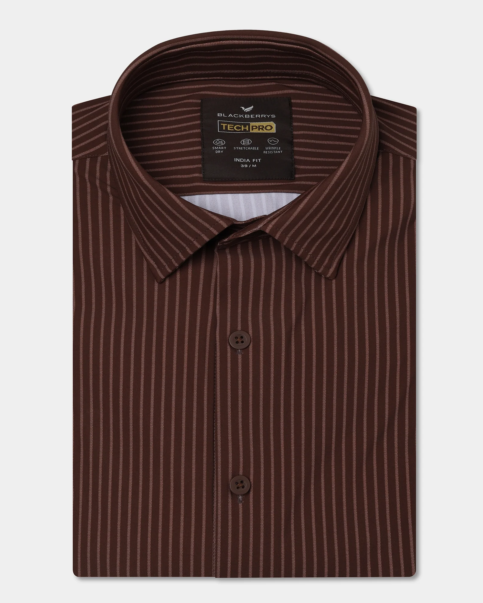 Rust Half Sleeve TechPro Stripe Shirt - Inertia - Image 5