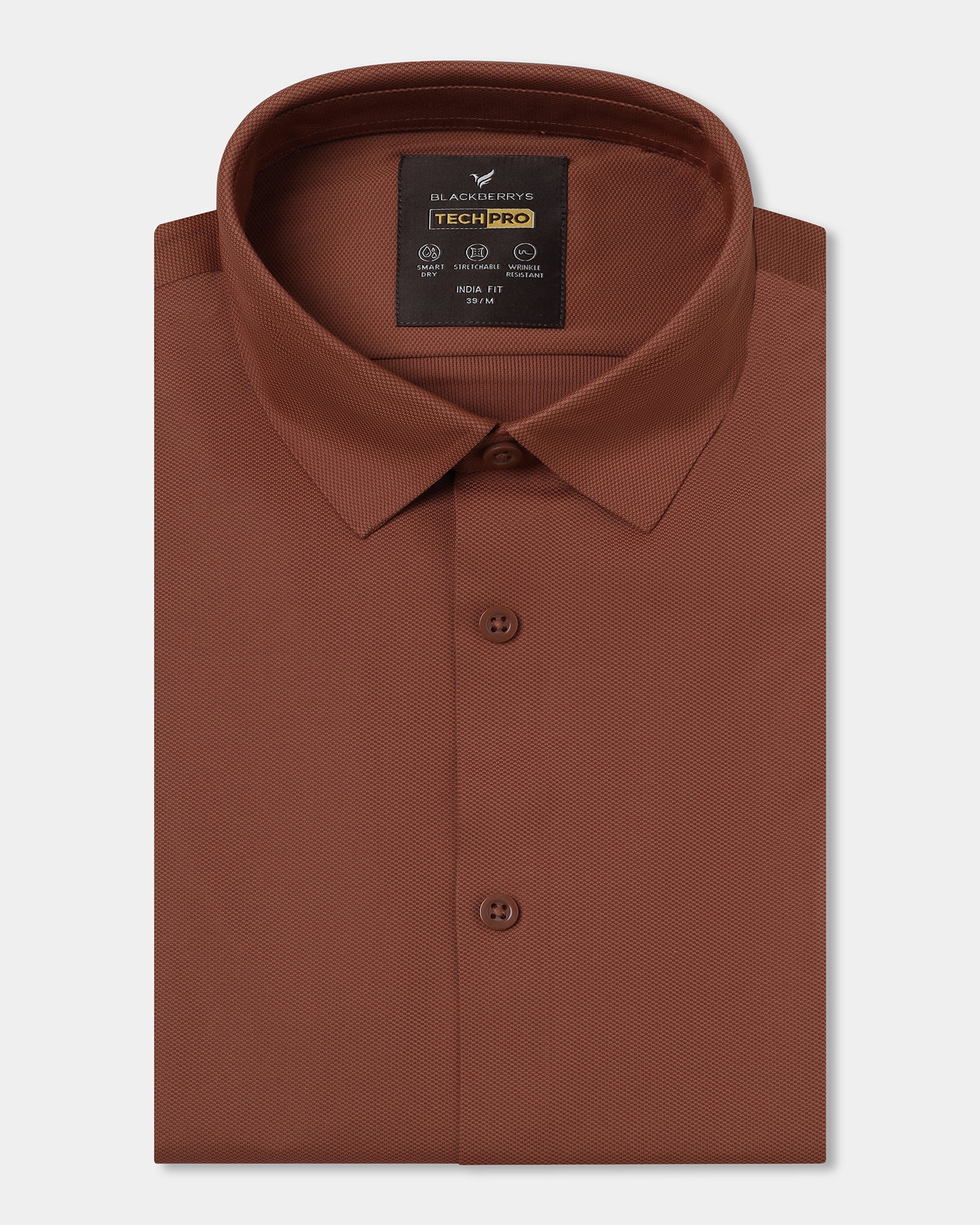 Rust Half Sleeve TechPro Textured Shirt - Henry - Image 5