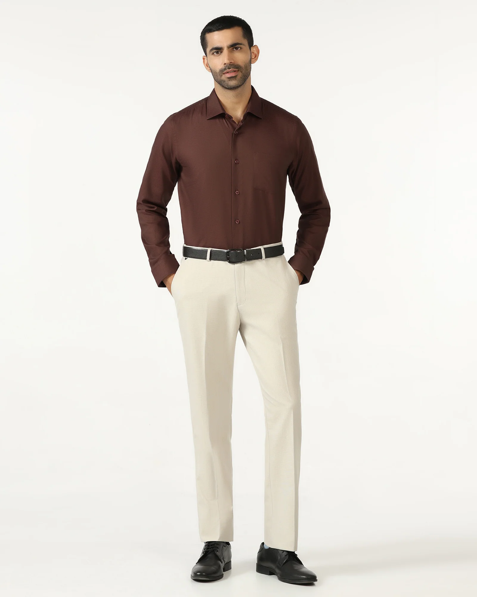 Rust Textured Shirt - Recite - Image 3