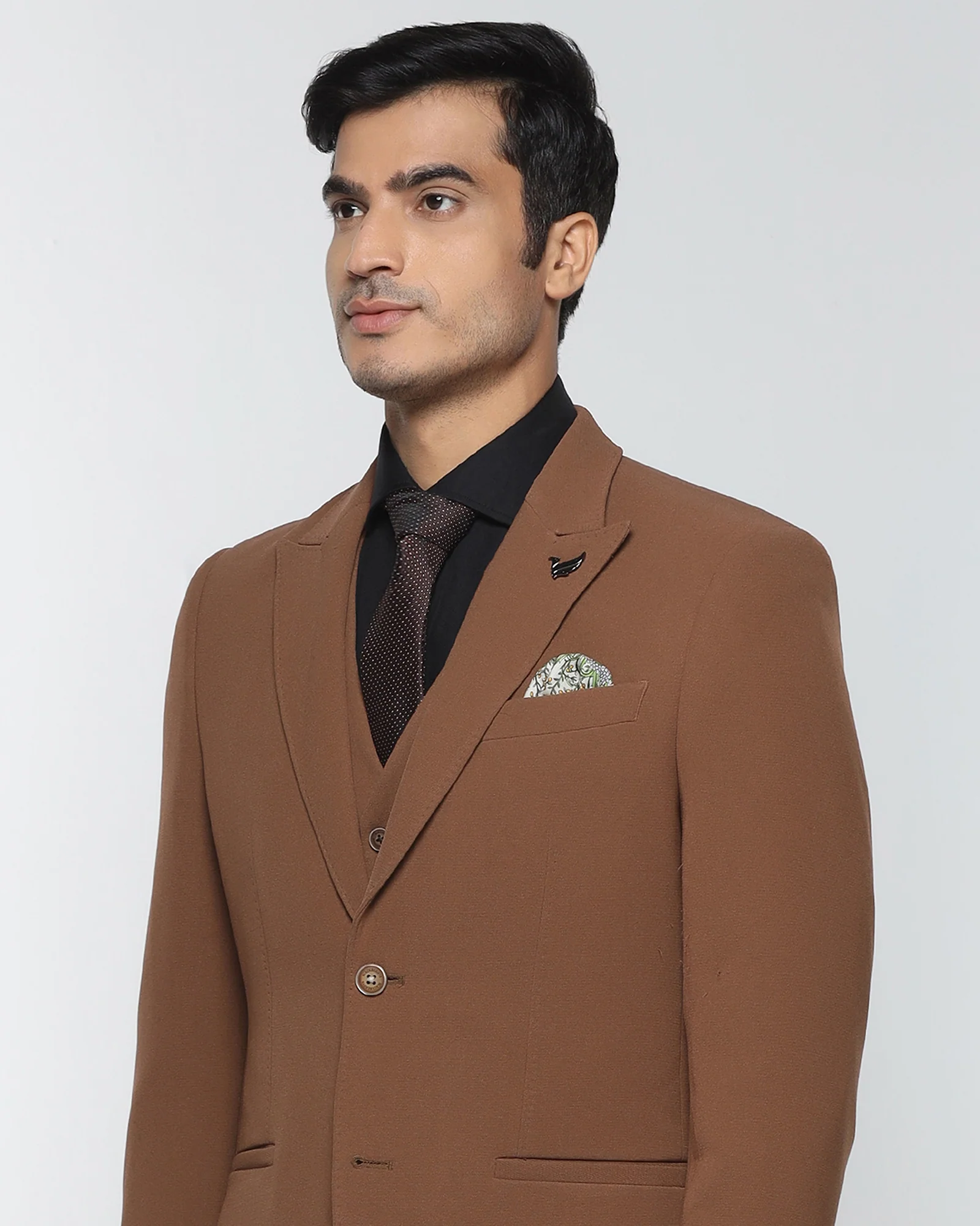Rust Three Piece Solid Suit - Kover - Image 4