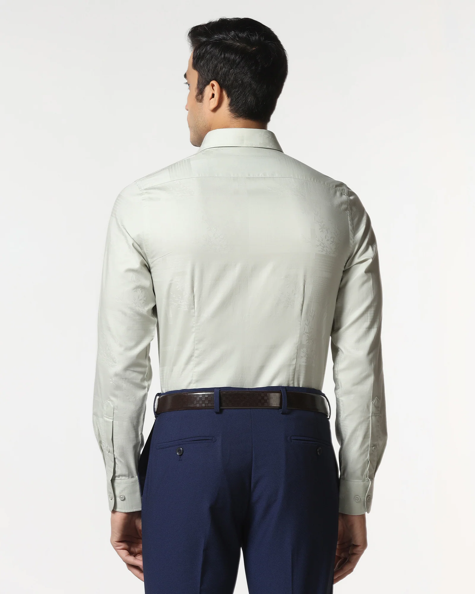 Sage Green Jacquard Shirt - Ross - Image 2