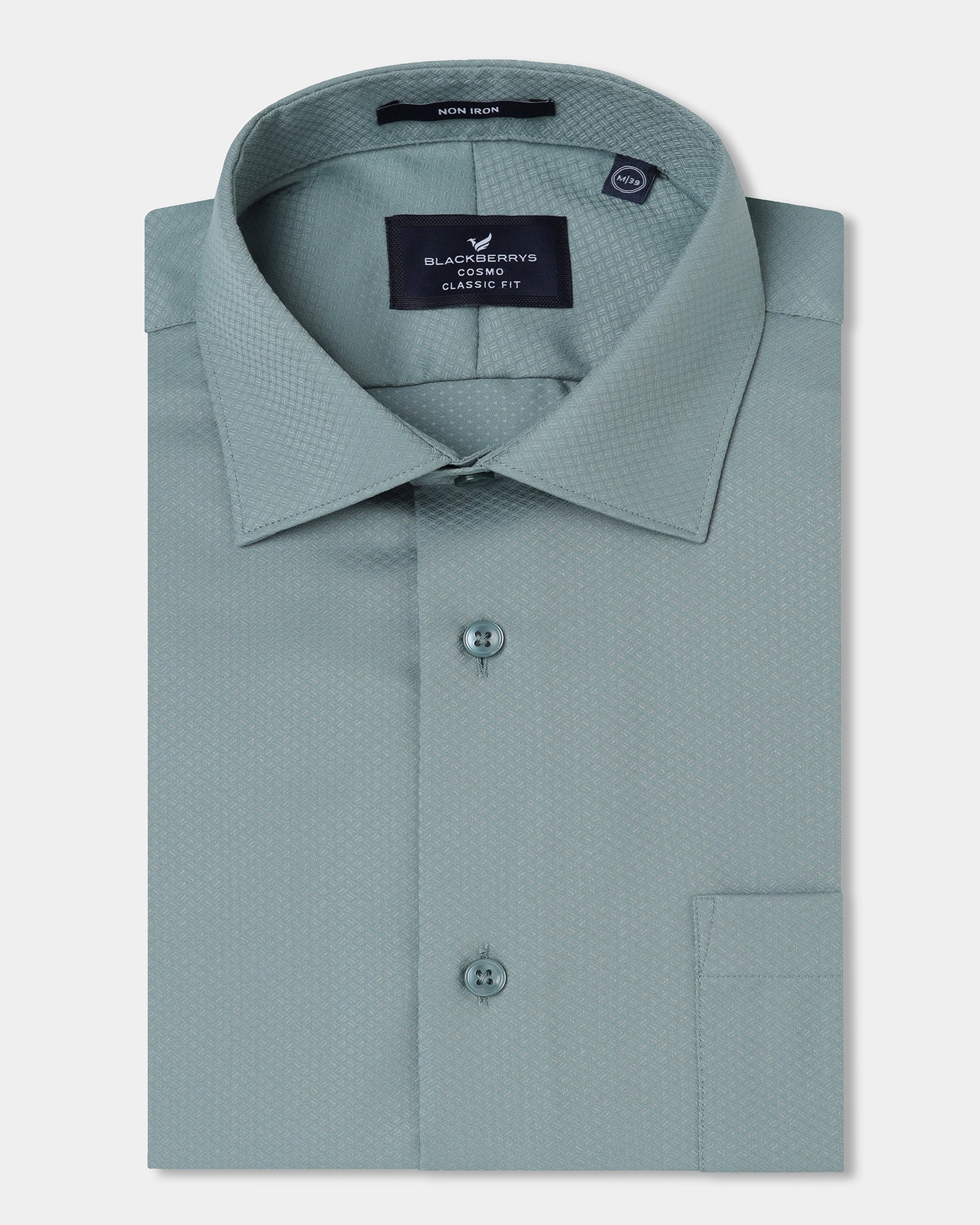 Sage Green Non Iron Textured Shirt - Erik - Image 5