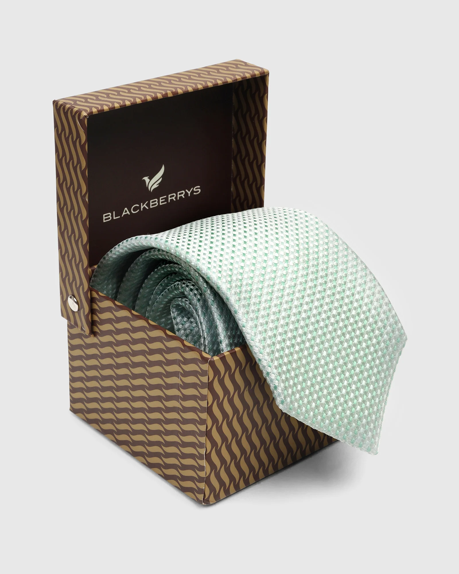 Sage Green Silk Jacquard Tie - Wyn - Image 6