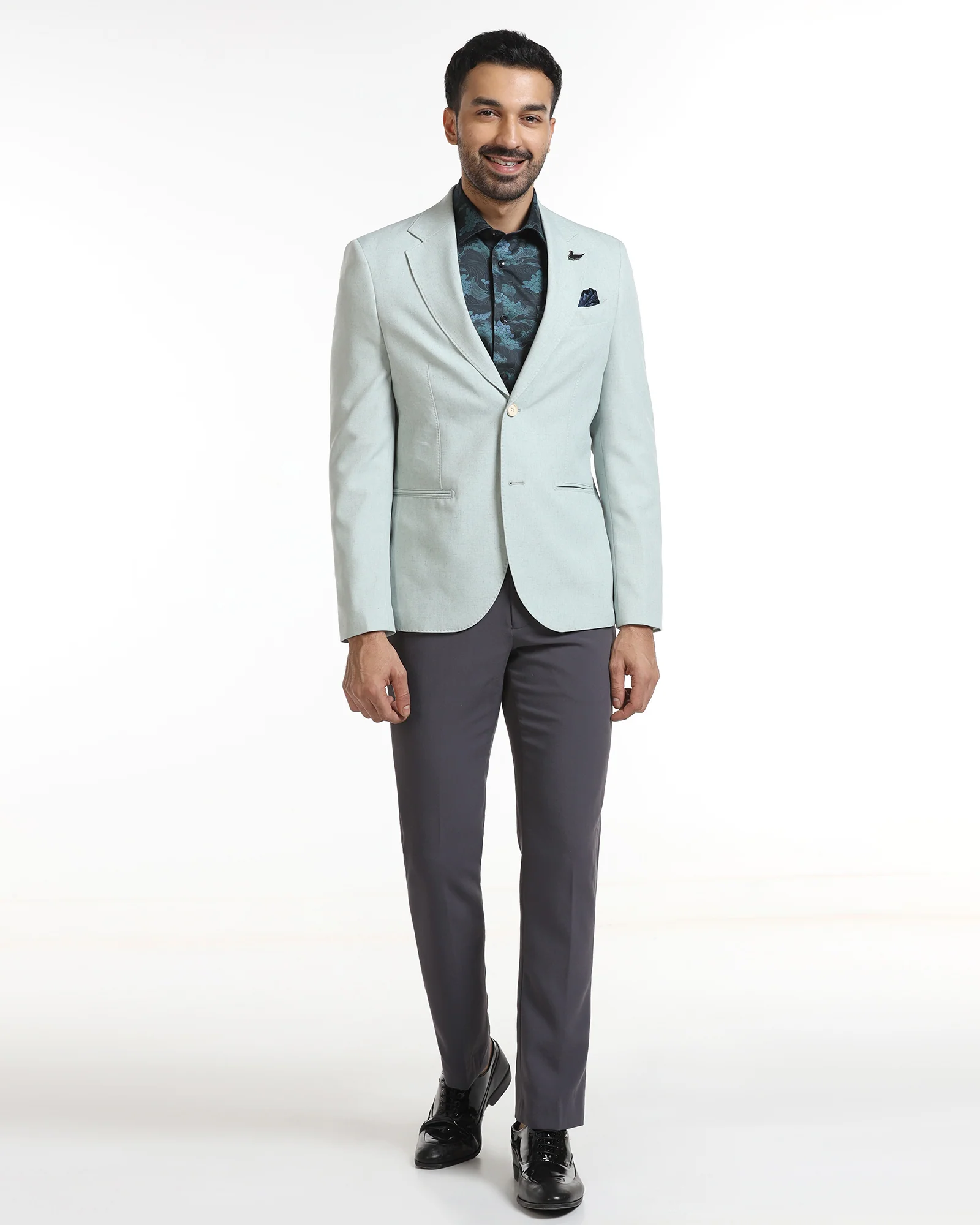 Sage Green Solid Blazer - Absinthe - Image 3