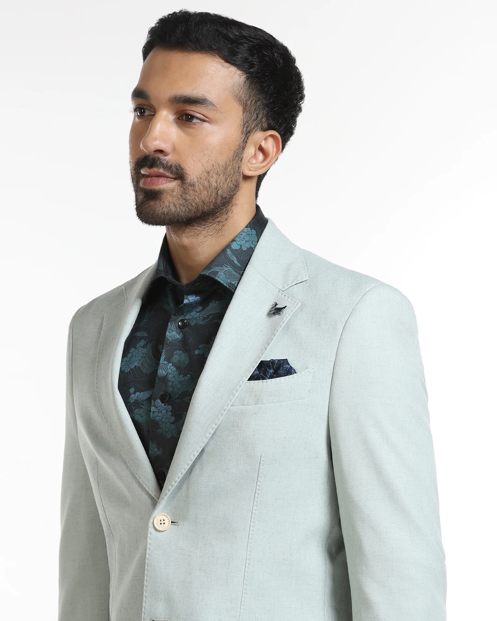 Sage Green Solid Blazer - Absinthe - Image 4