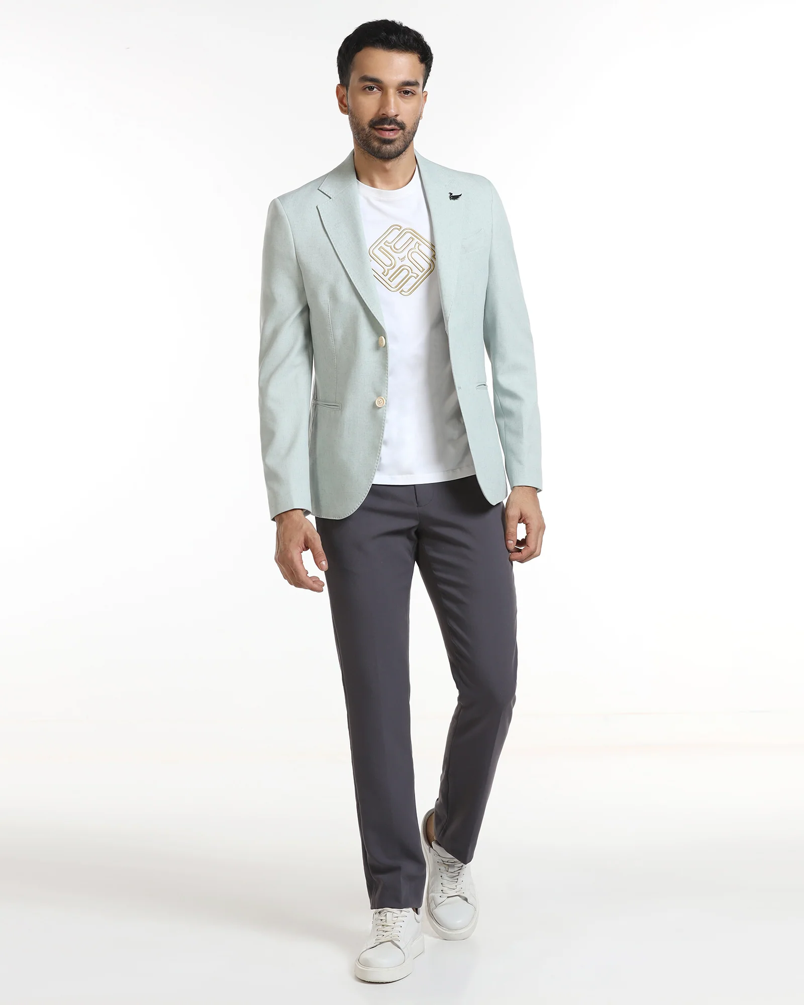 Sage Green Solid Blazer - Absinthe - Image 6