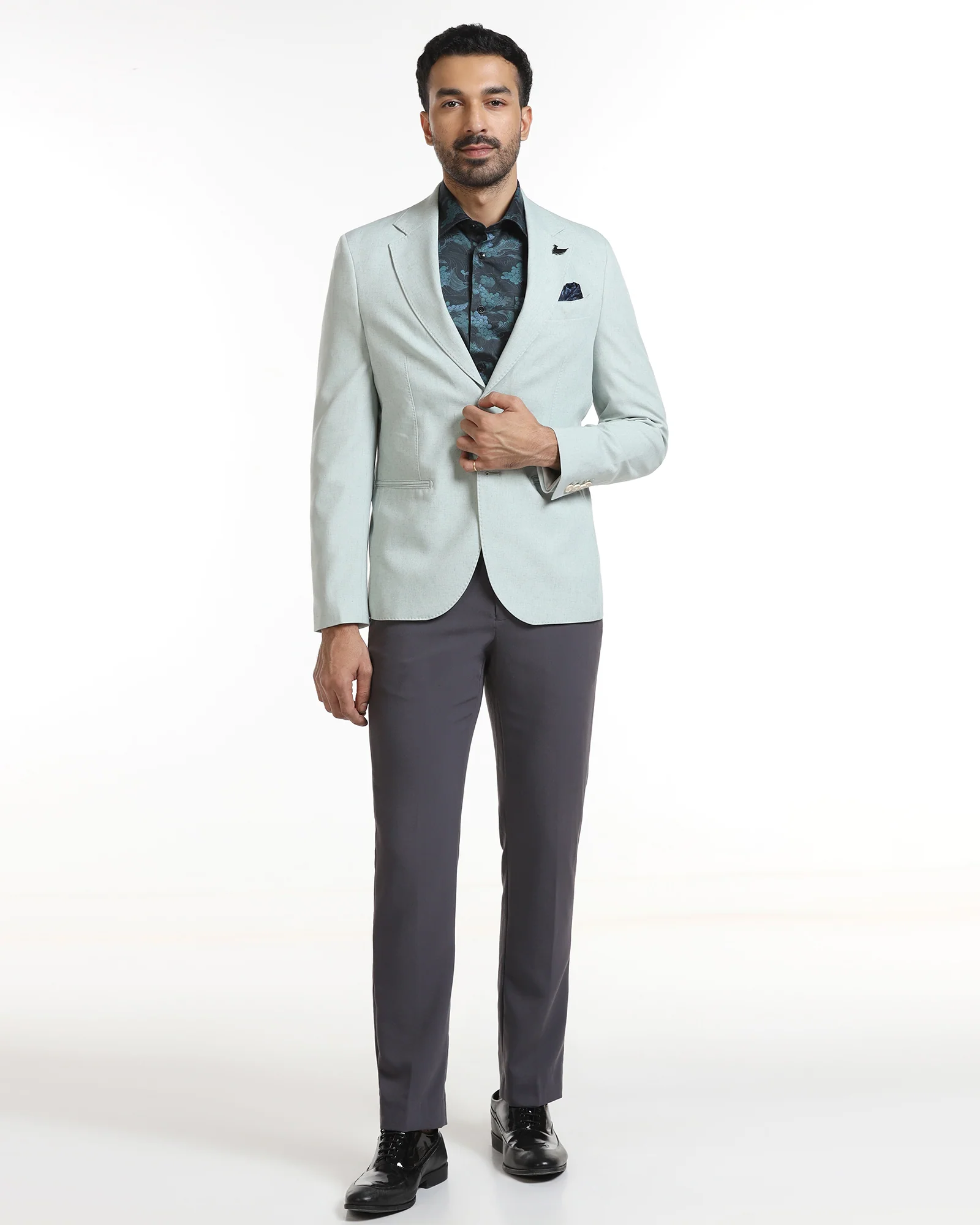 Sage Green Solid Blazer - Absinthe - Image 7
