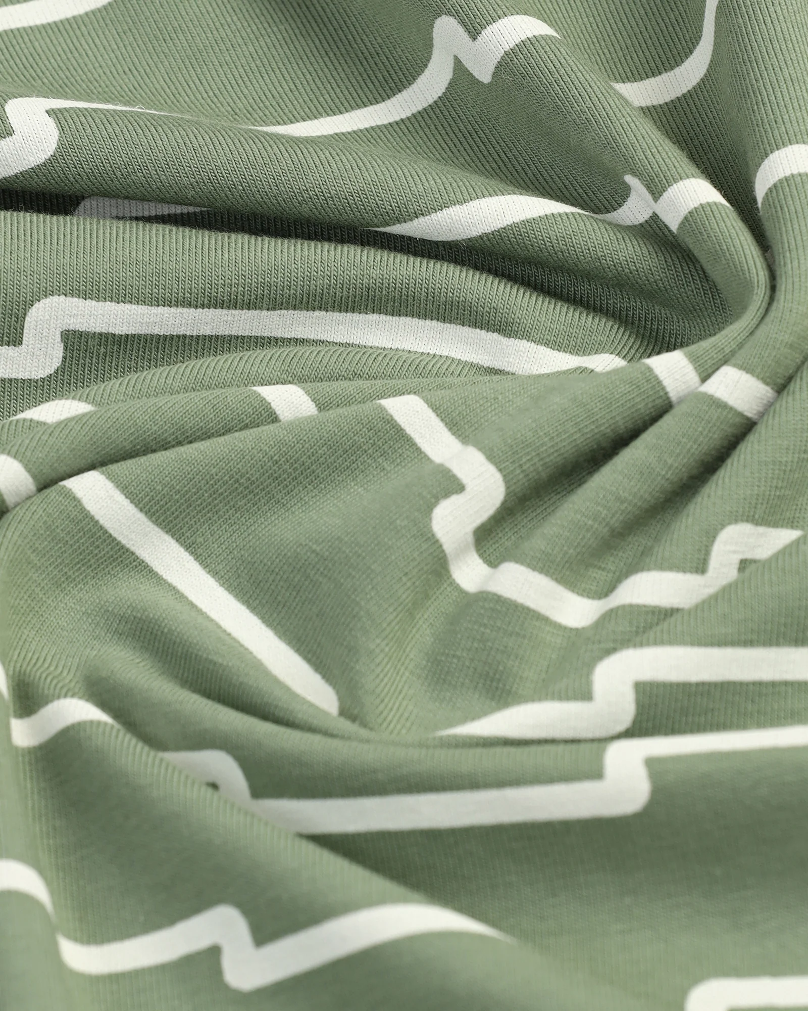 Sage Green Printed Polo - Maze - Image 6