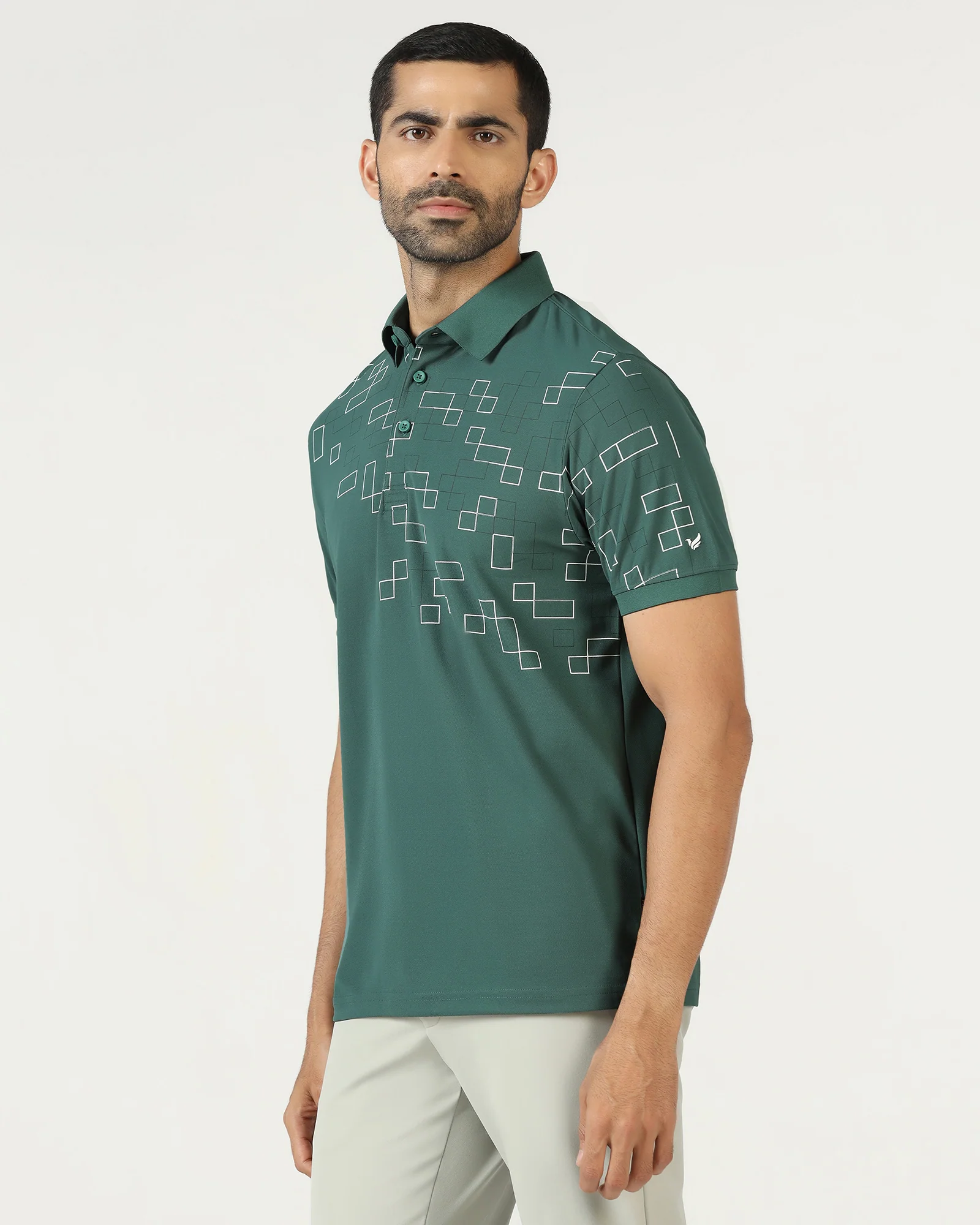 Sage Green TechPro Printed Polo - Luna - Image 8