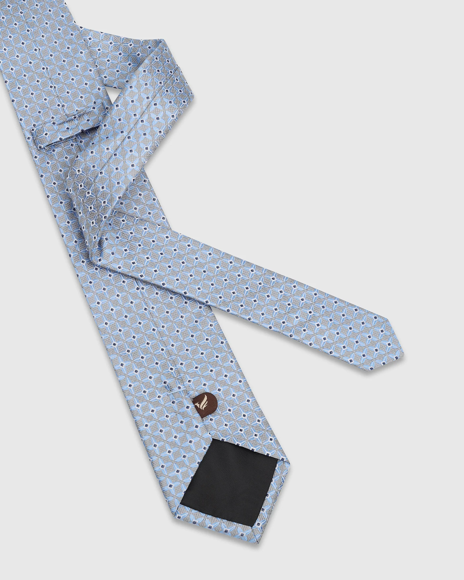 Silk Grey Jacquard Tie - Victory - Image 3