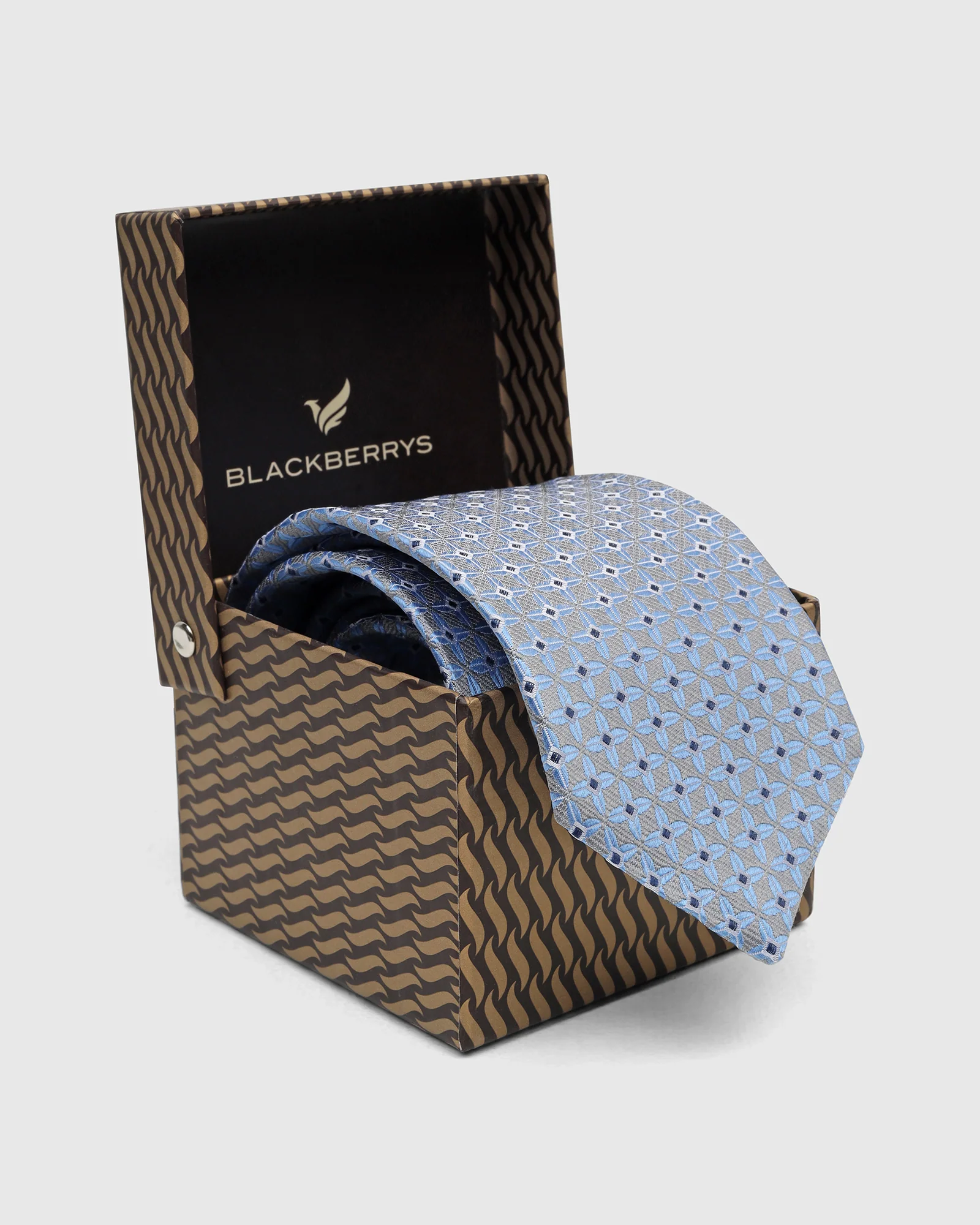Silk Grey Jacquard Tie - Victory - Image 5