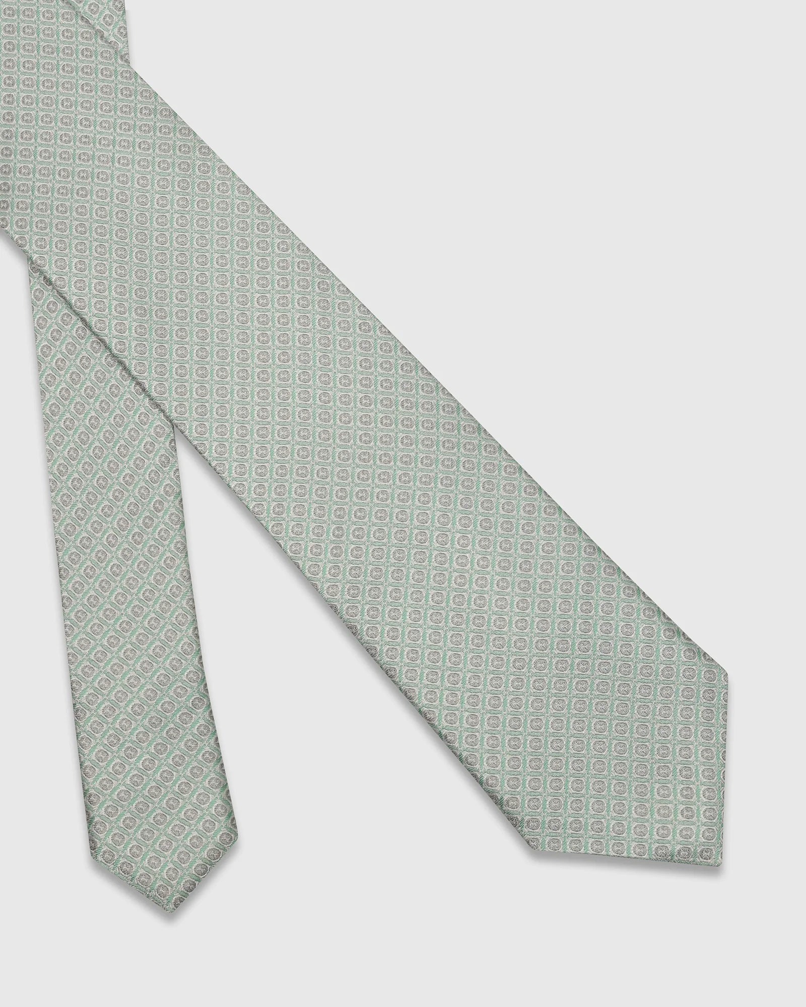 Silk Light Green Jacquard Tie - Vera