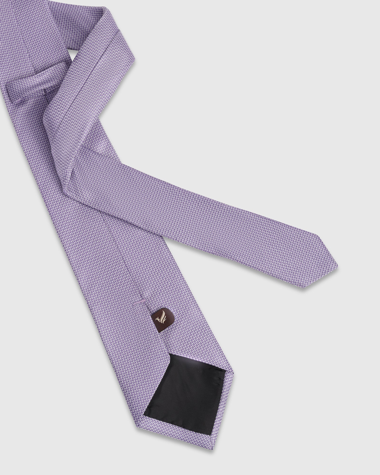 Silk Light Purple Jacquard Tie - Light - Image 3