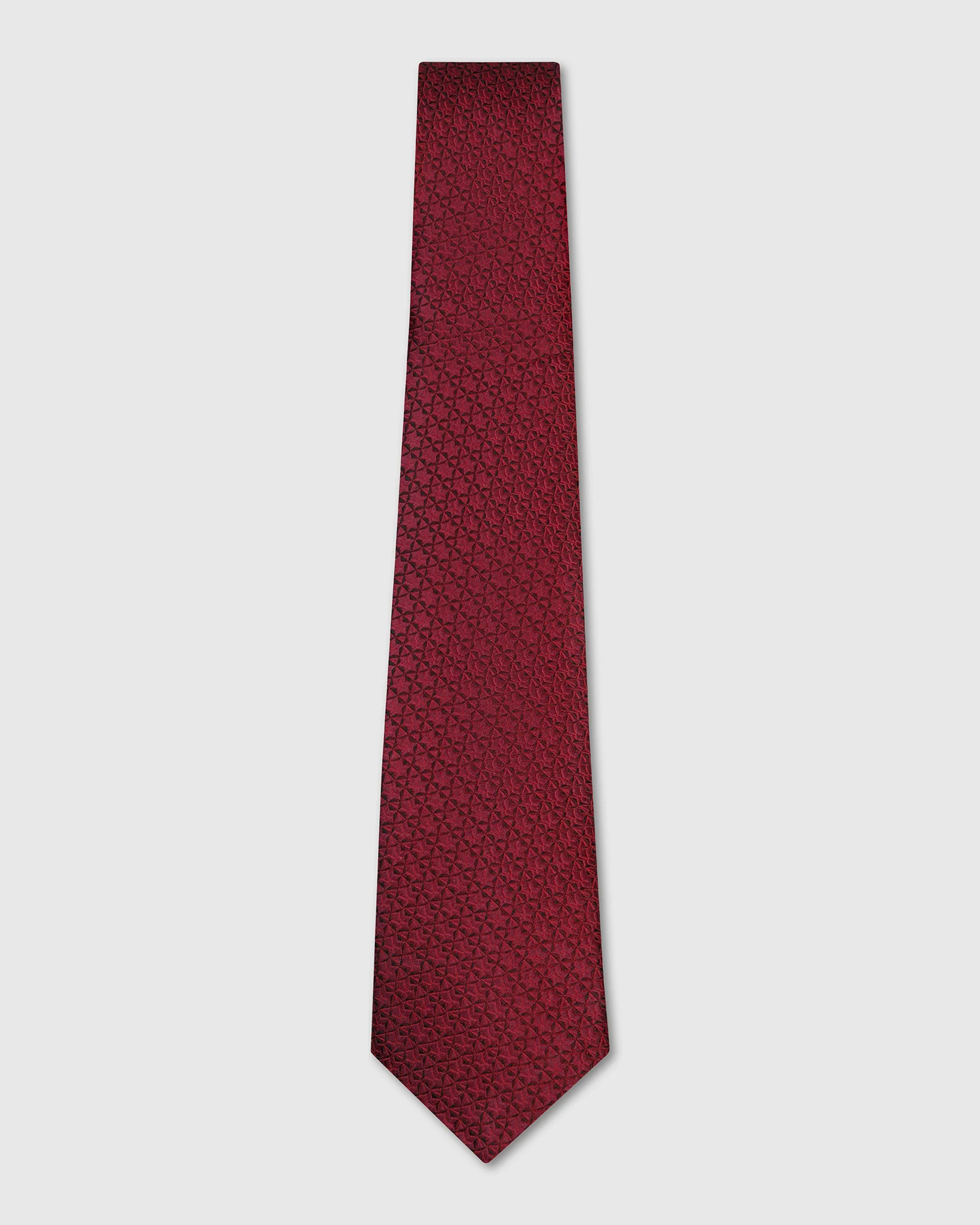 Silk Maroon Jacquard Tie - Vonn - Image 4