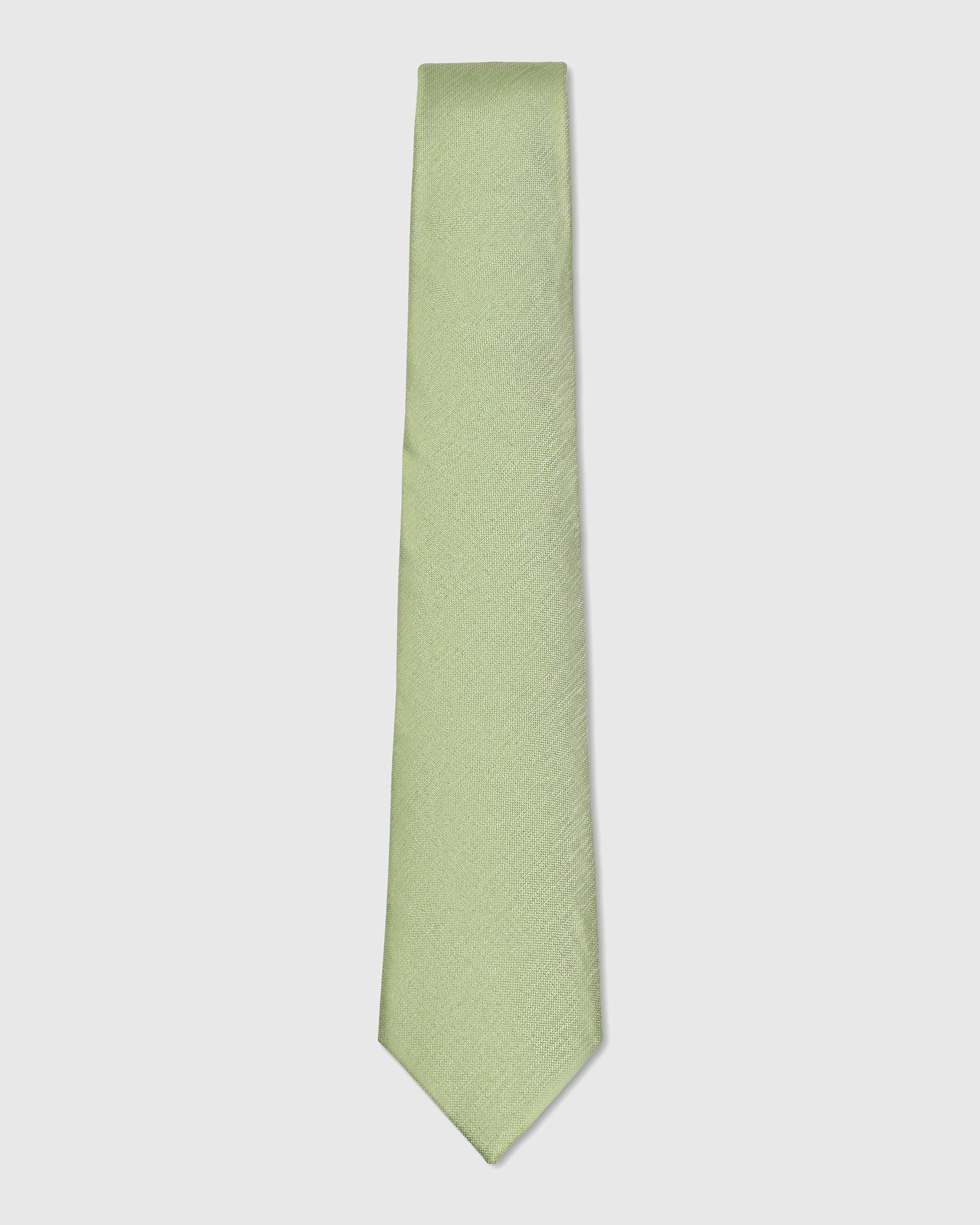 Silk Moss Green Jacquard Tie - Umeko - Image 4