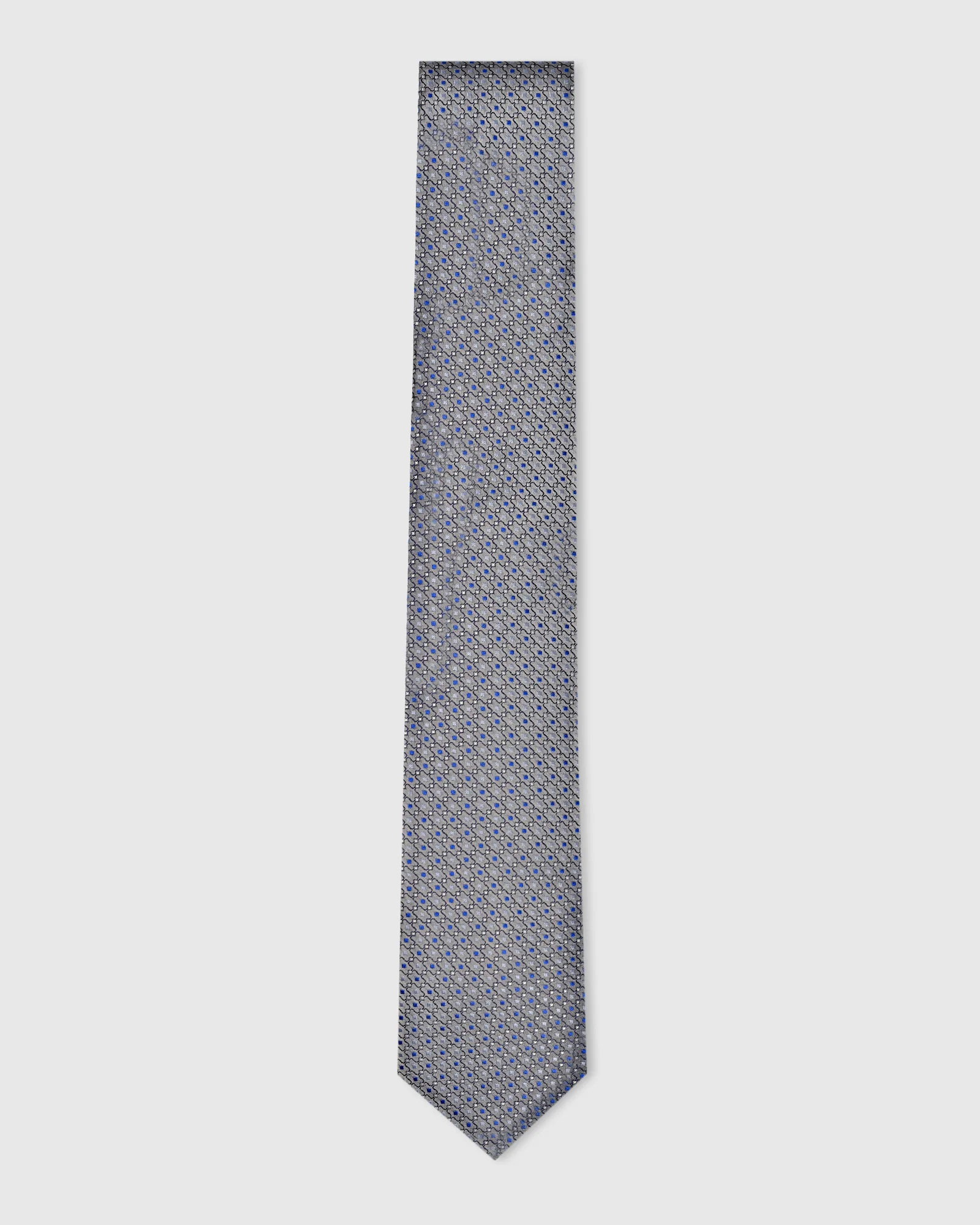 Silk Sky Blue Jacquard Tie - Vaiga - Image 4