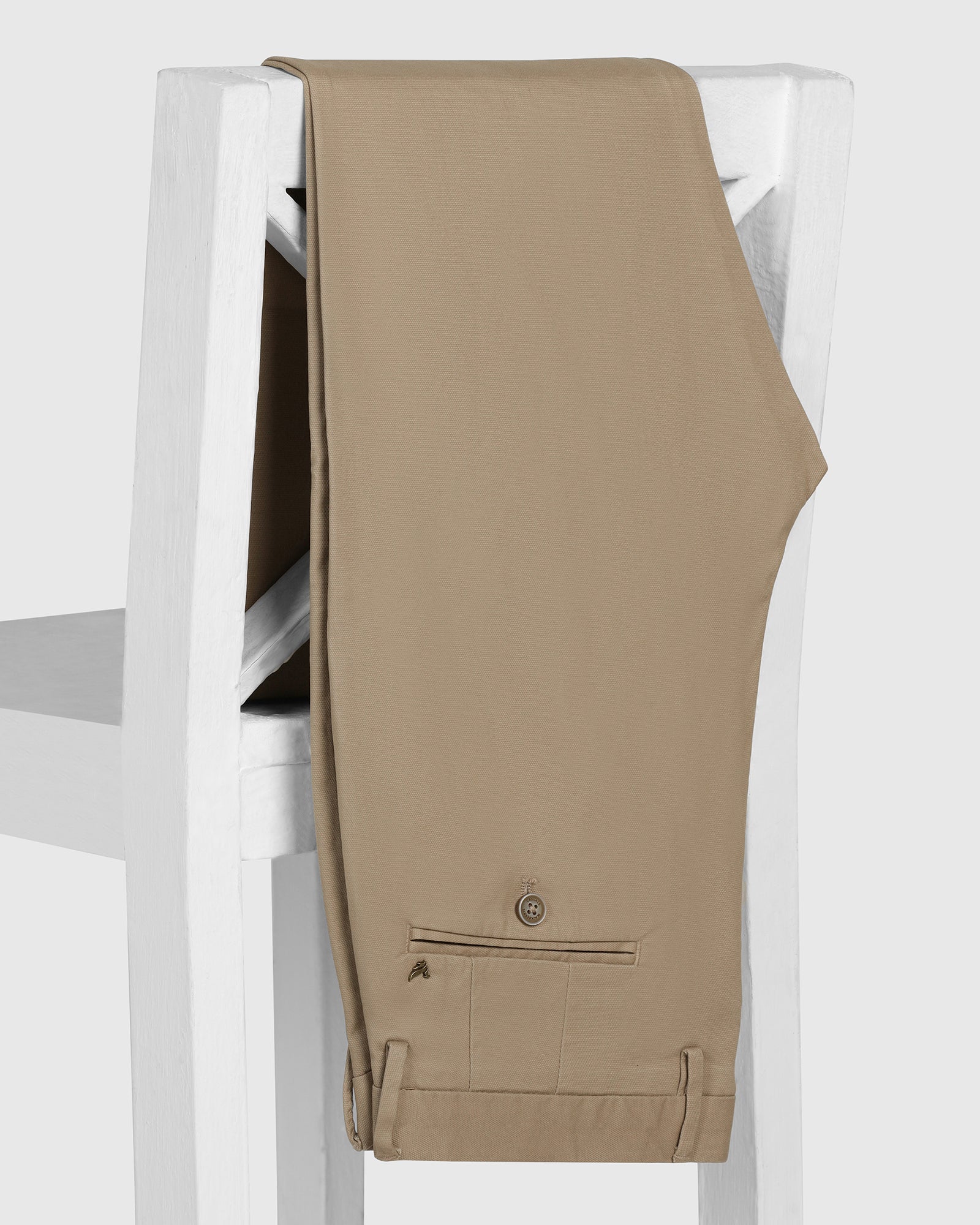 Slim Comfort B-95 Casual Brown Textured Khakis - Kary - Image 5