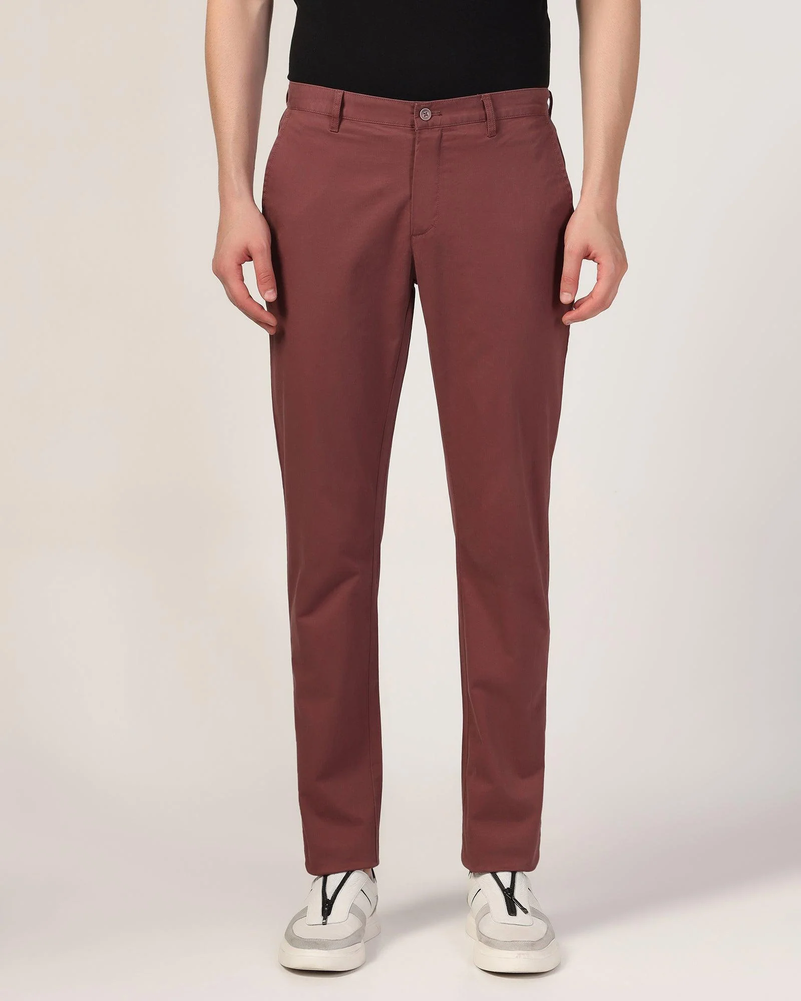 Slim Comfort B-95 Casual Rust Solid Khakis - Lab - Image 3