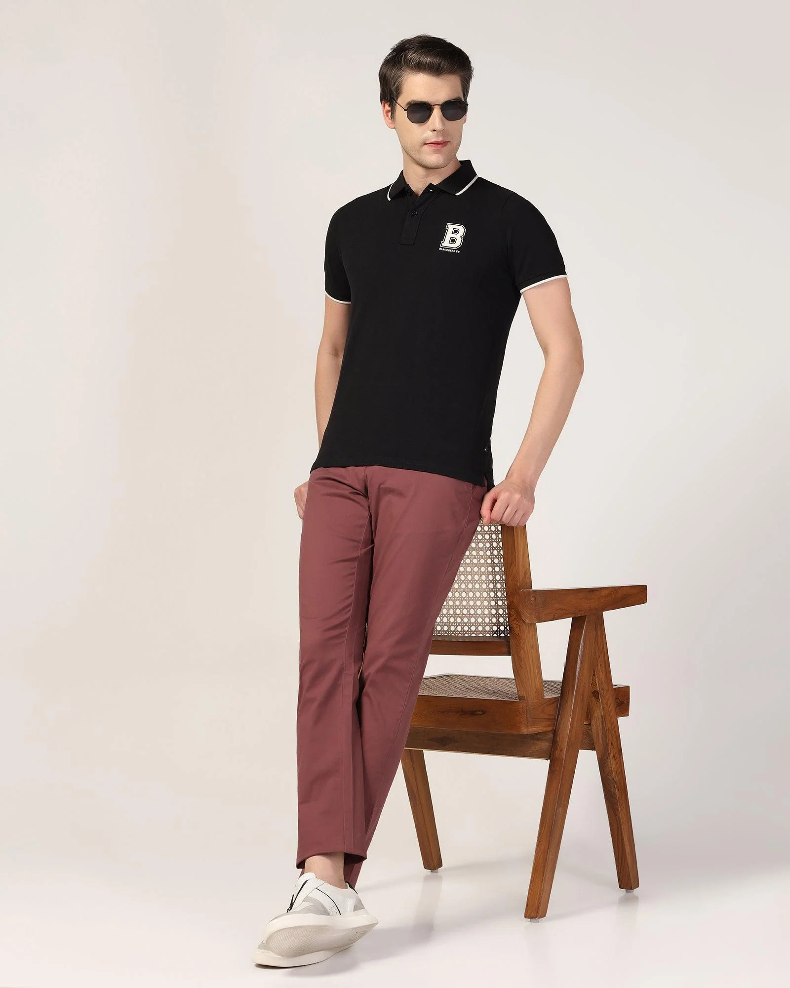 Slim Comfort B-95 Casual Rust Solid Khakis - Lab - Image 6