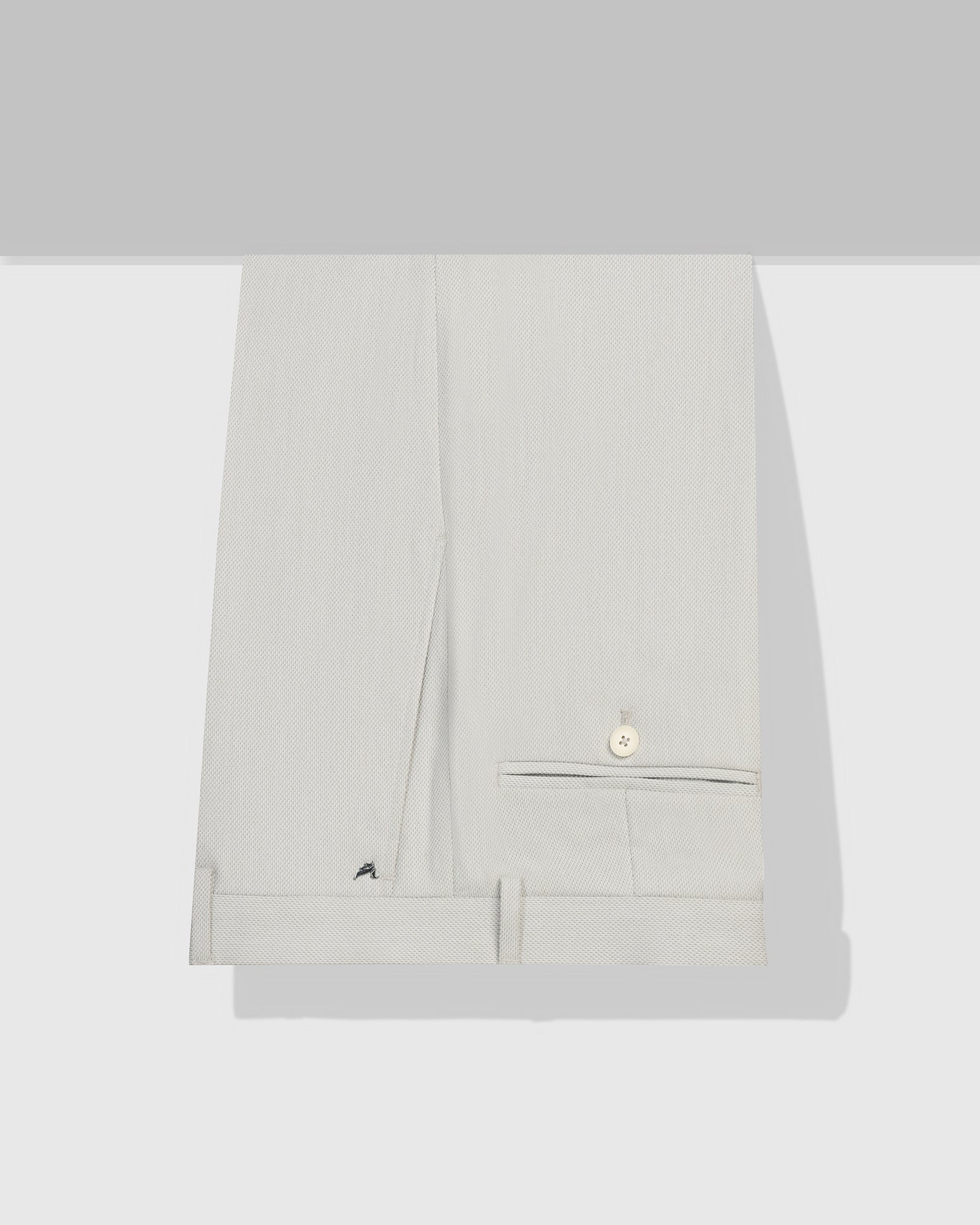 Slim Comfort B-95 Formal Beige Textured Trouser - Coach - Image 5