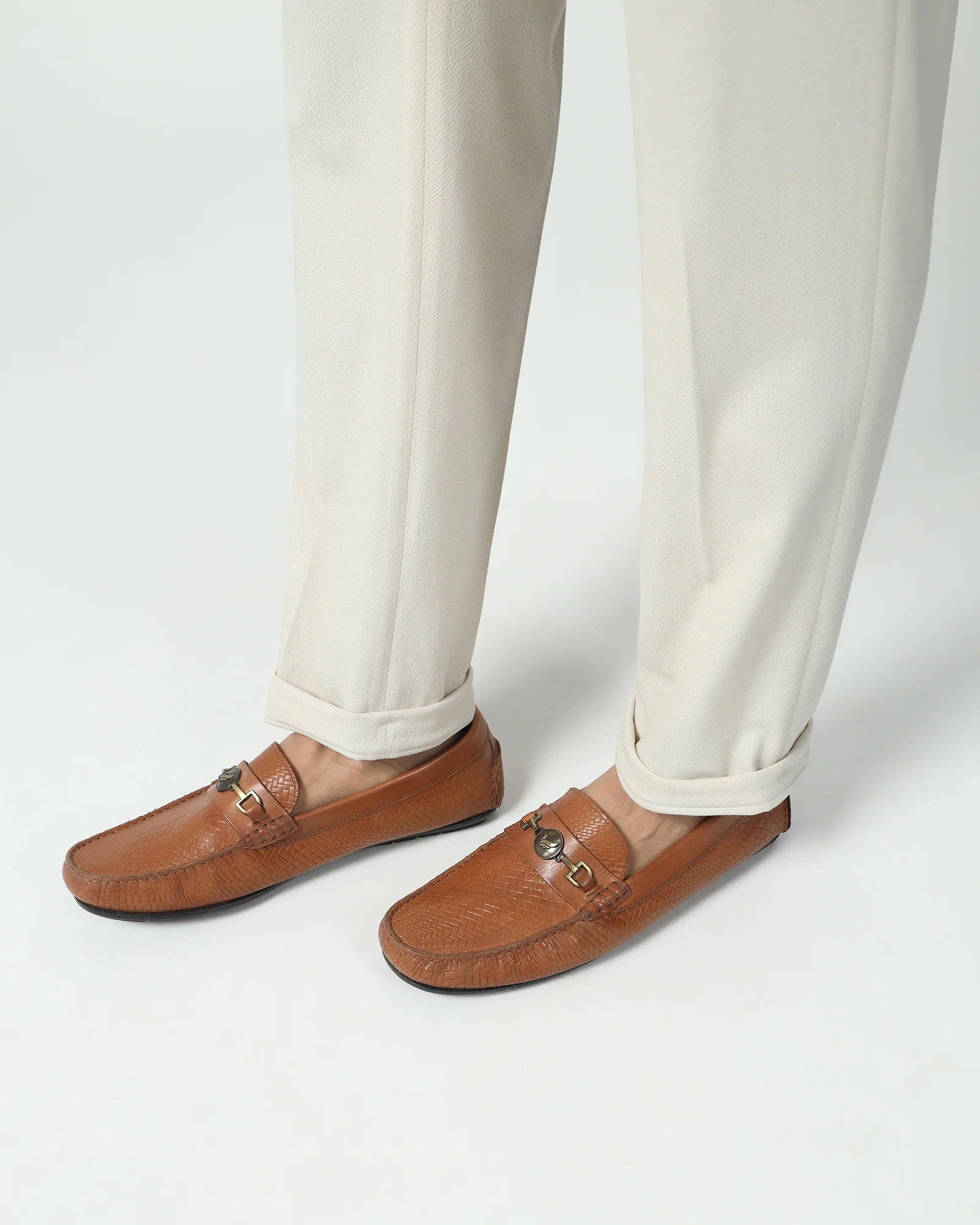 Slim Comfort B-95 Formal Beige Textured Trouser - Veneta - Image 8