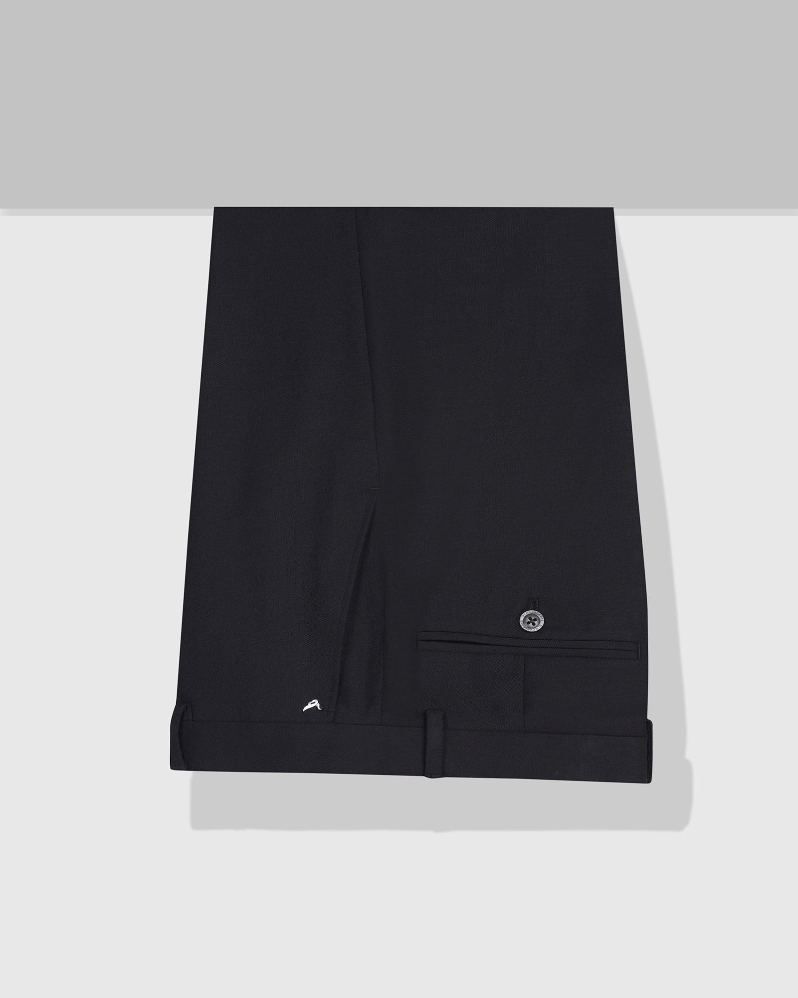 Slim Comfort B-95 Formal Black Solid Trouser - Himalayan - Image 5