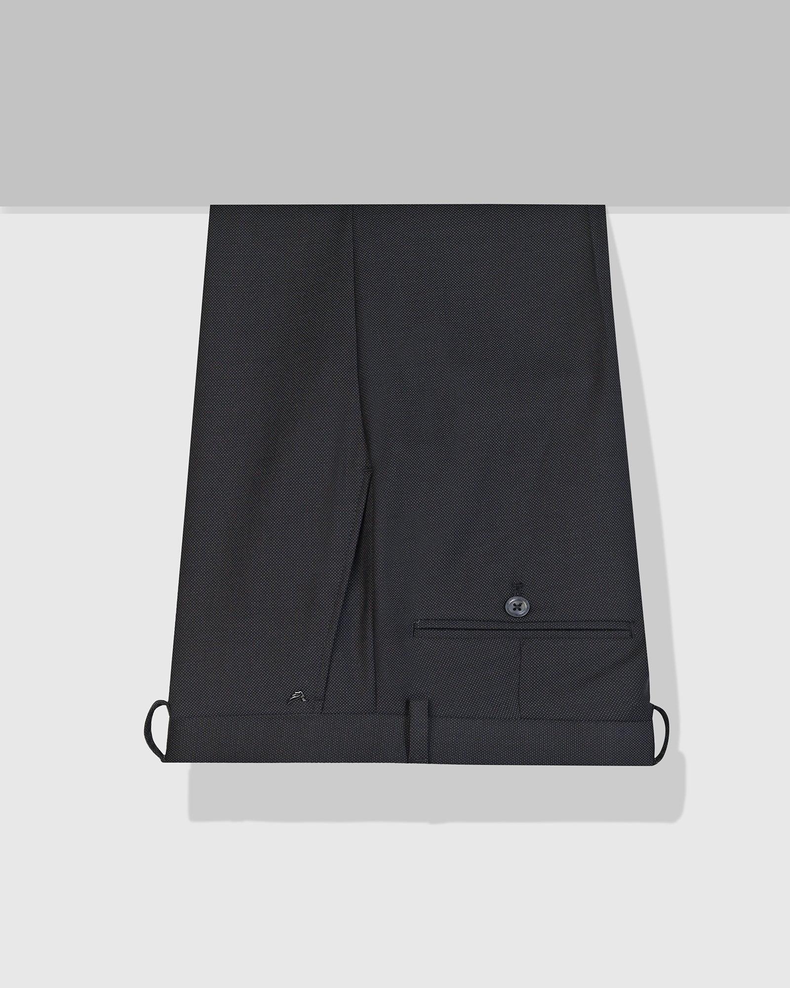 Slim Comfort B-95 Formal Black Textured Trouser - Iron - Image 5