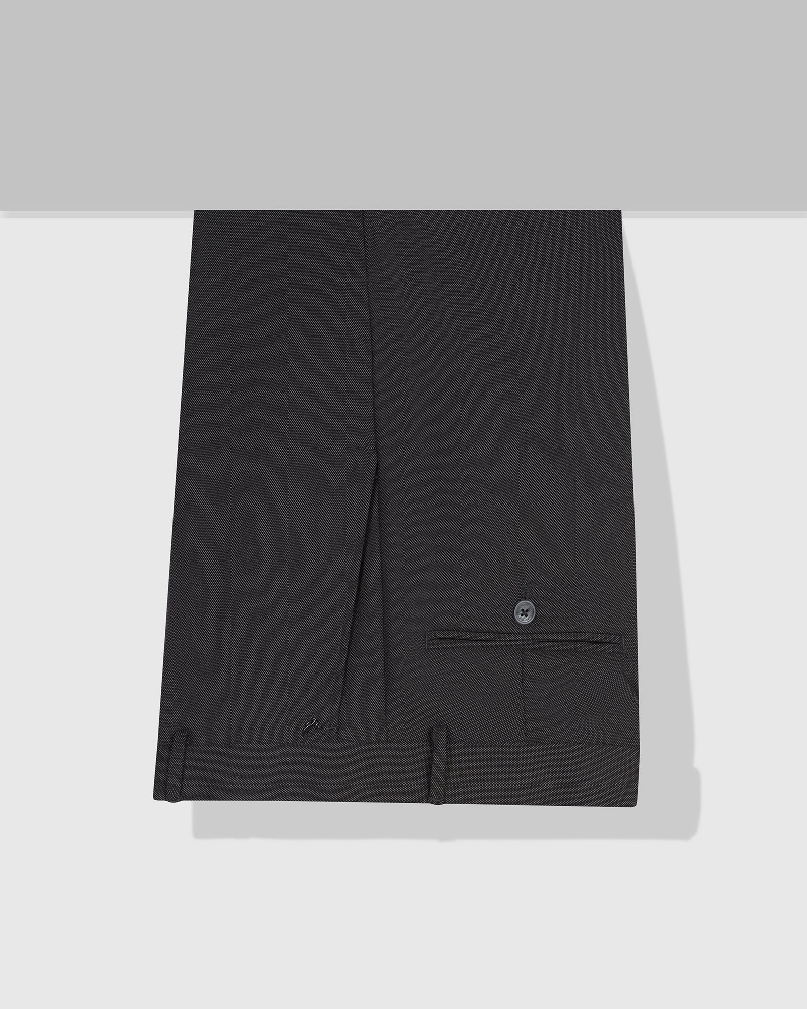 Slim Comfort B-95 Formal Charcoal Textured Trouser - Campbell - Image 5