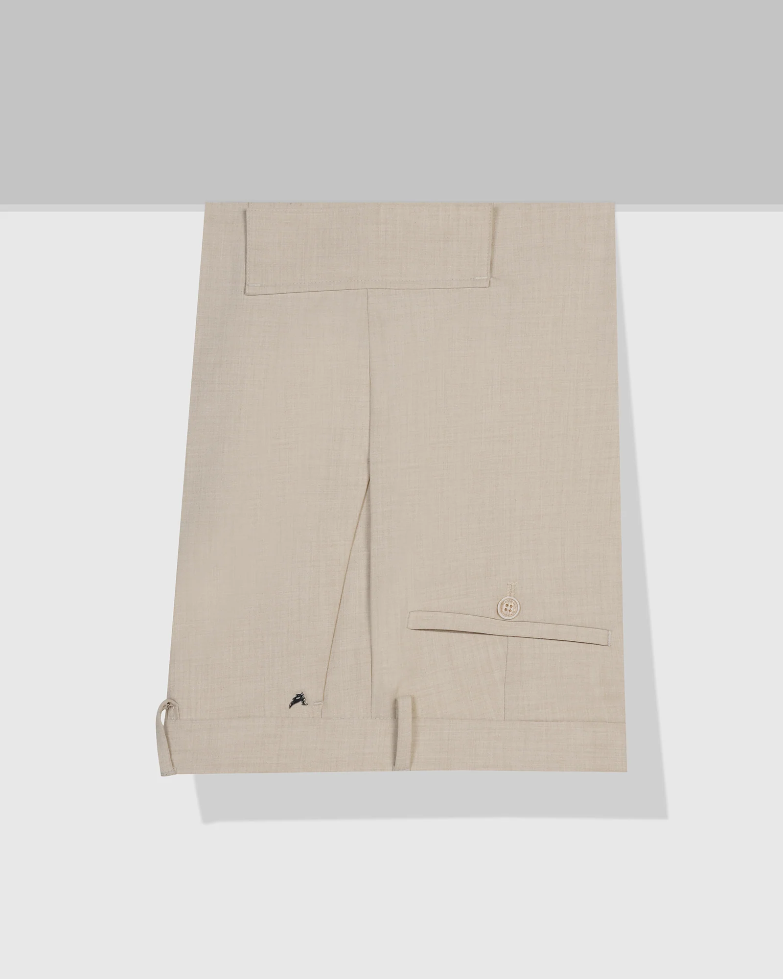 Slim Comfort B-95 Formal Cream Solid Trouser - Victor - Image 5