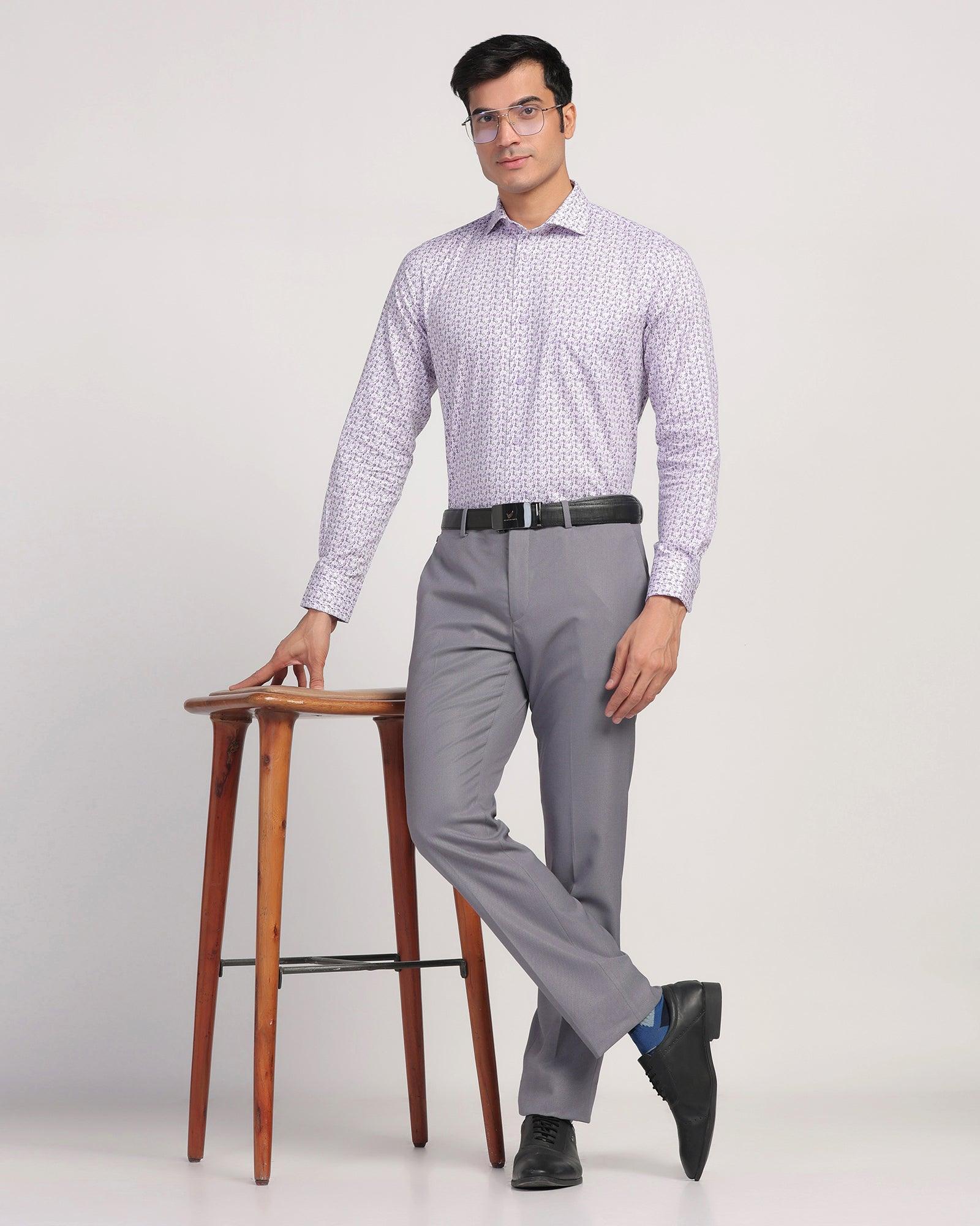 Slim Comfort B-95 Formal Grey Textured Trouser - Passion - Image 6