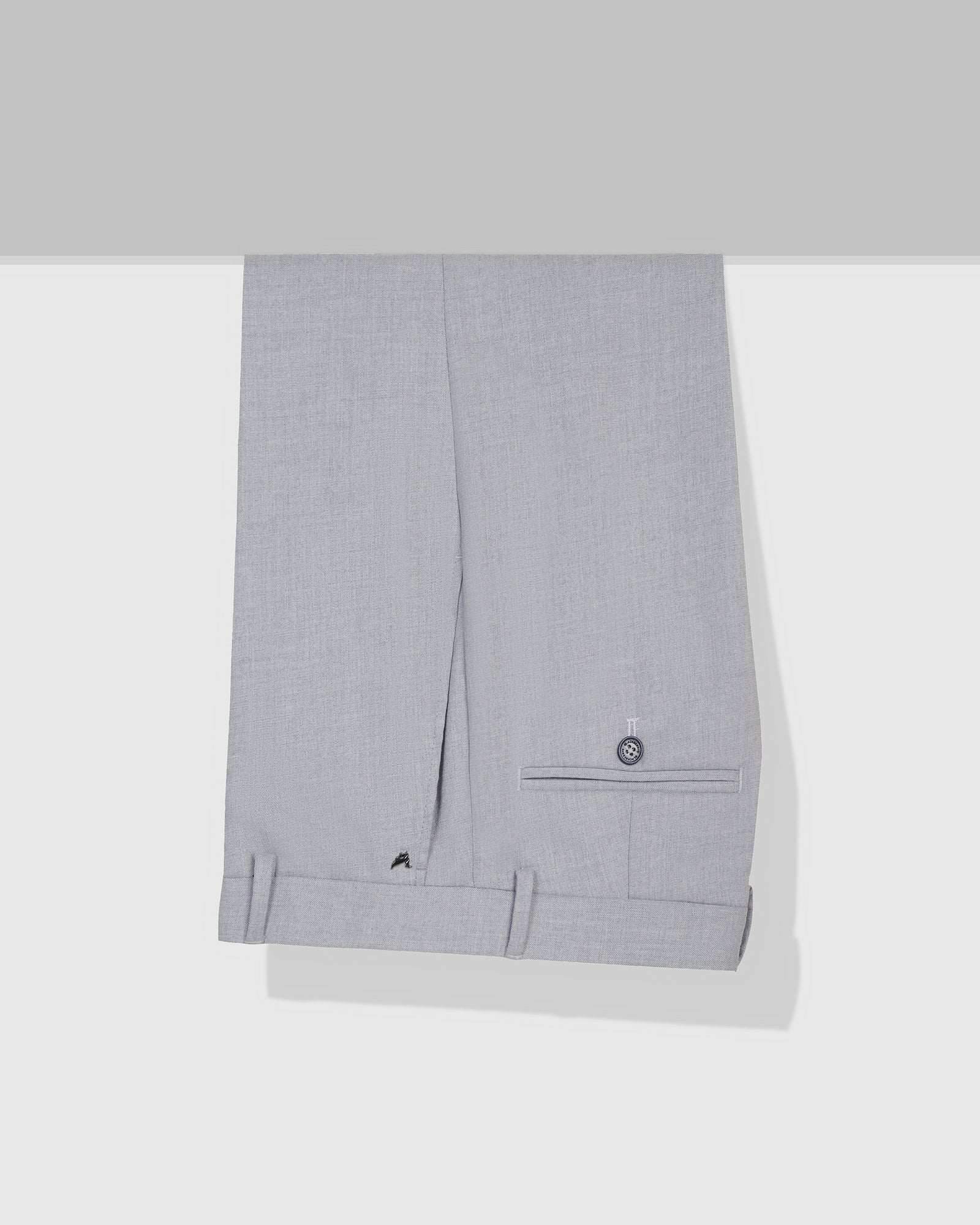 Slim Comfort B-95 Formal Light Blue Solid Trouser - Musk - Image 5