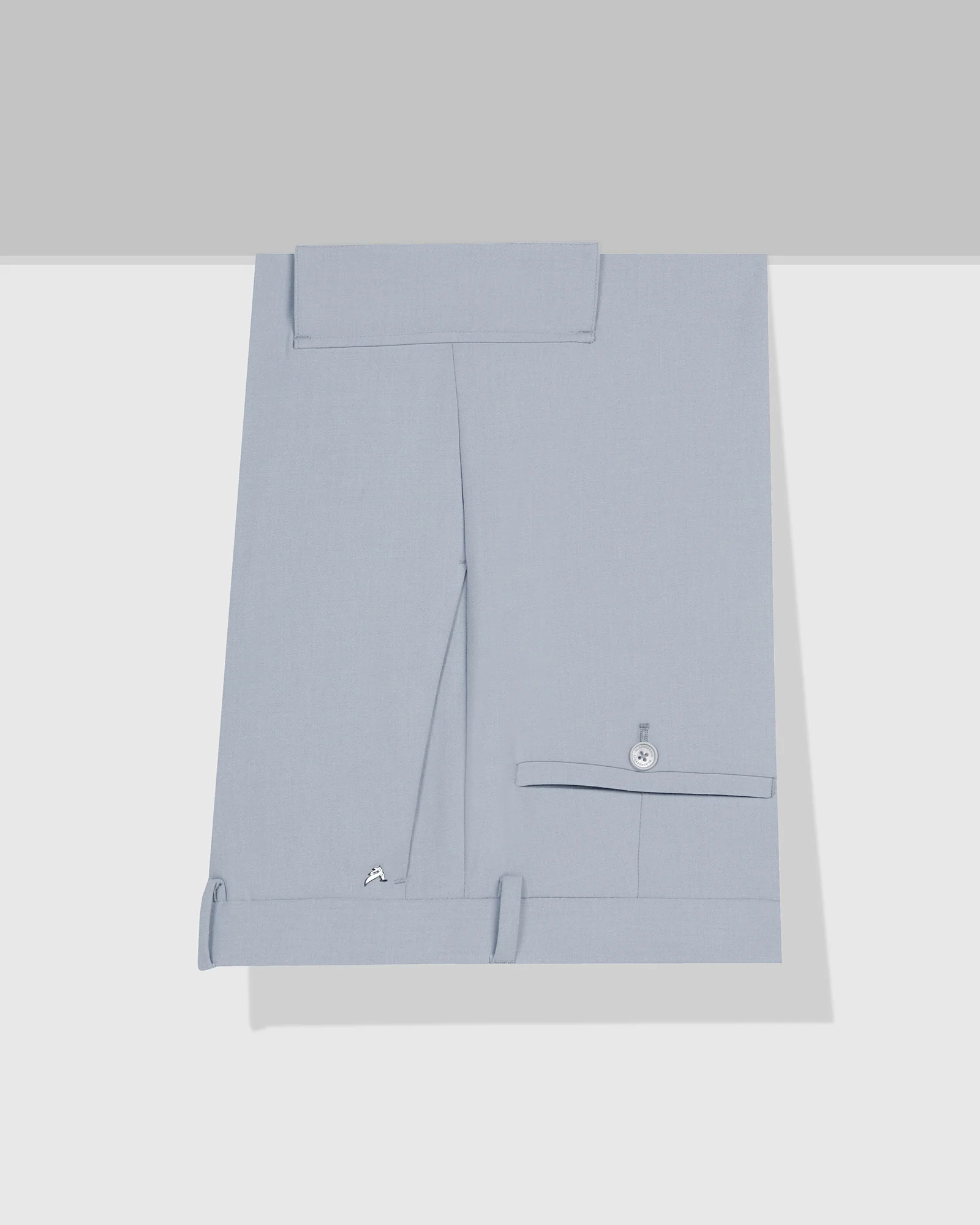 Slim Comfort B-95 Formal Light Blue Solid Trouser - Victor - Image 5