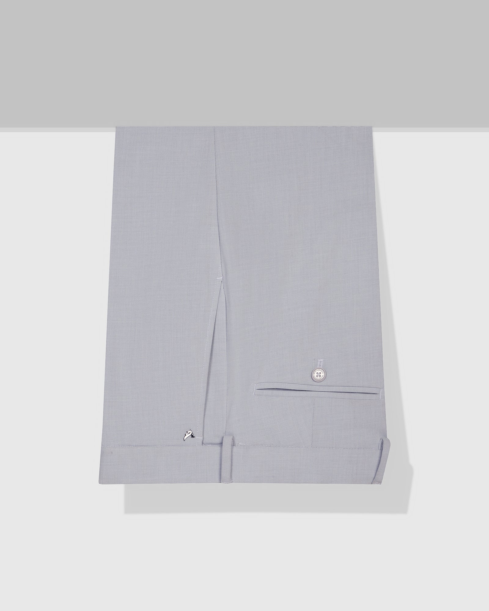 Slim Comfort B-95 Formal Light Blue Textured Trouser - Hilton - Image 5