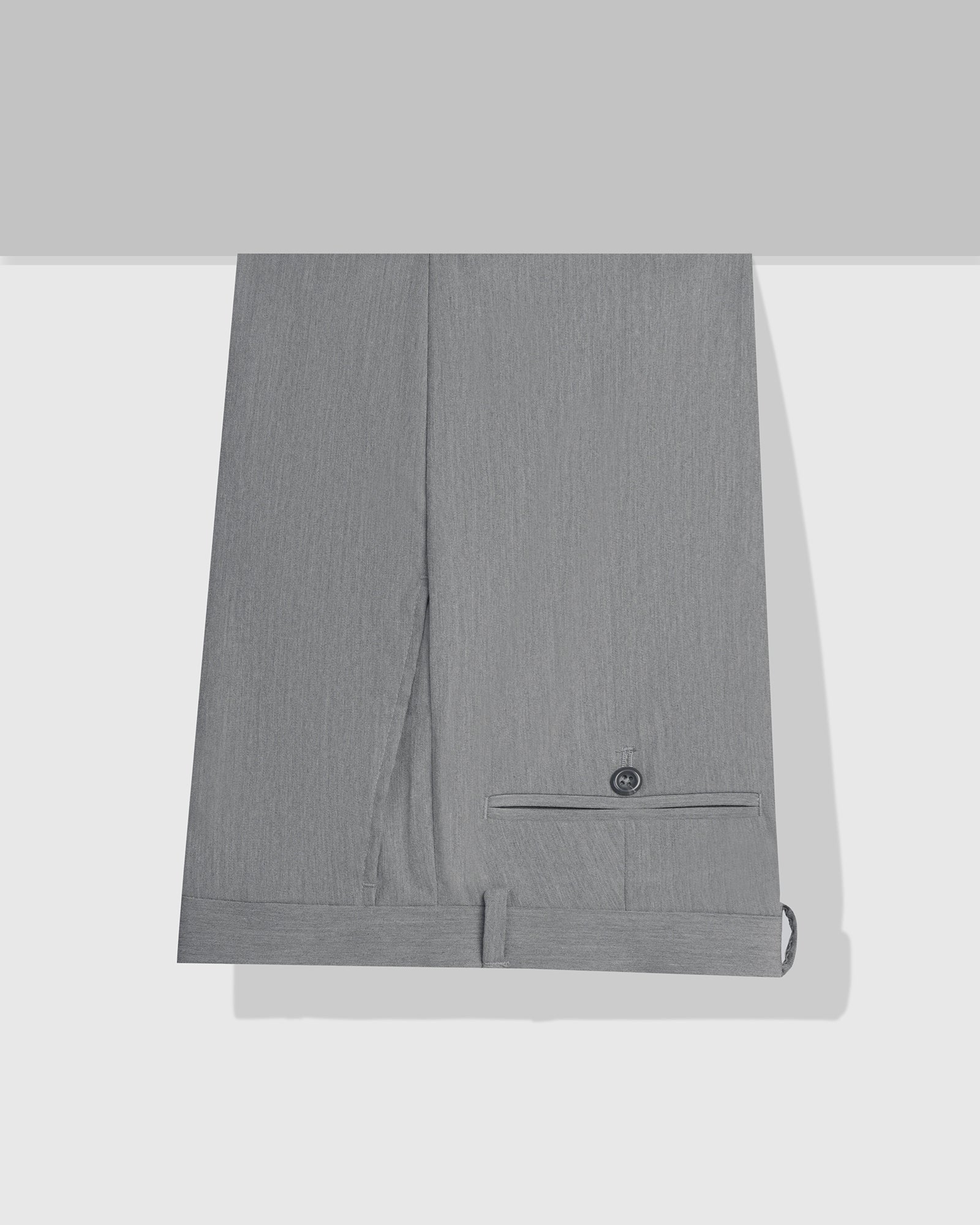 Slim Comfort B-95 Formal Light Grey Solid Trouser - Act - Image 5