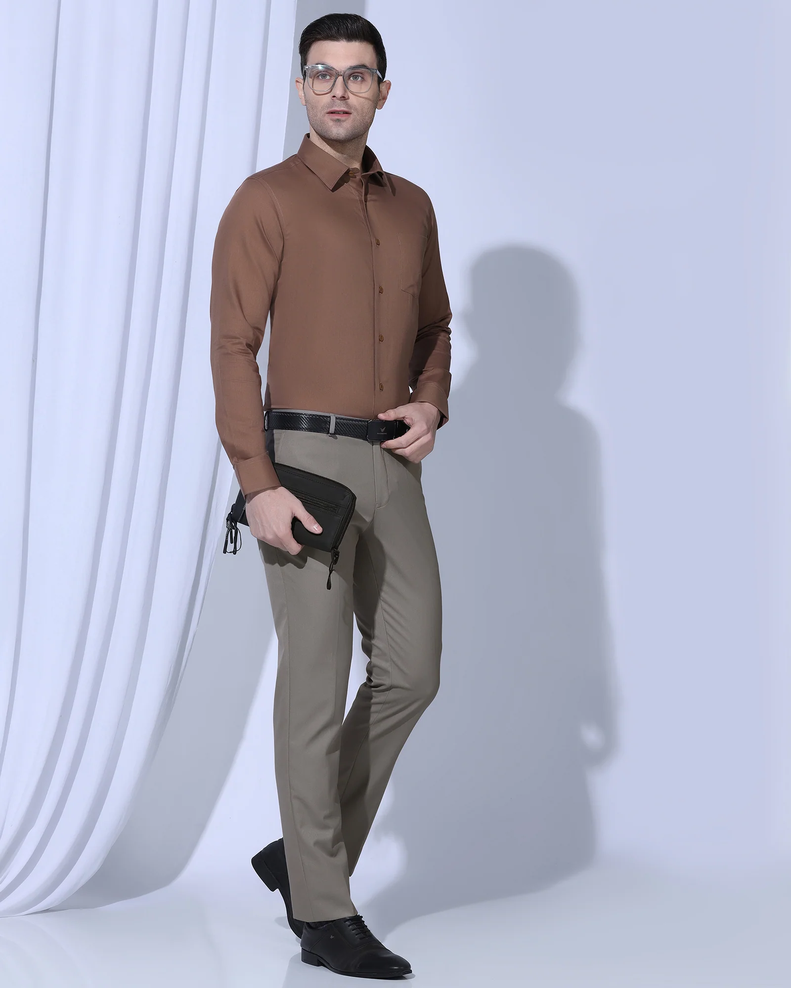 Slim Comfort B-95 Formal Mouse Solid Trouser - May - Image 7